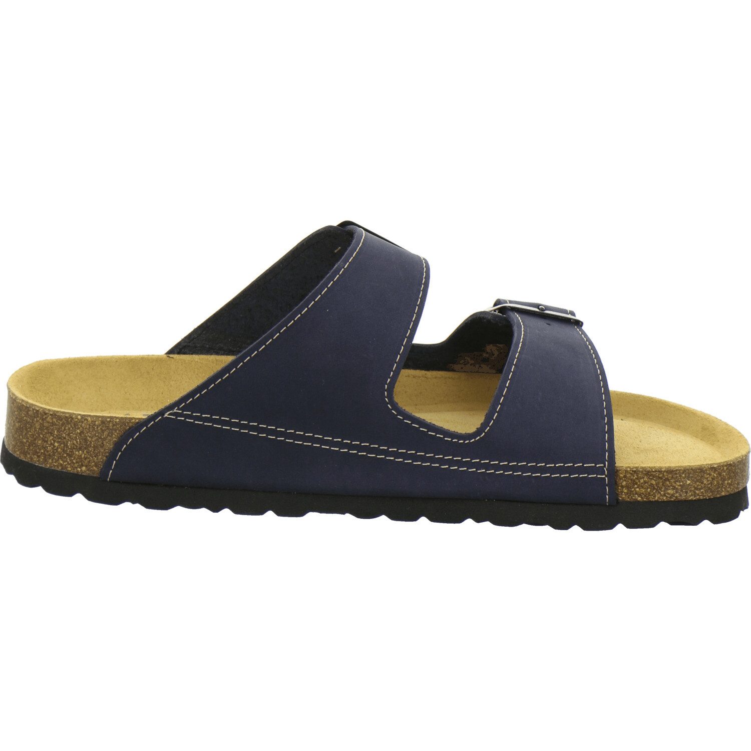 AFS-Schuhe 311040 Zweischnaller Pantolette für Herren mit Fußbett, bequeme Sandalen aus Leder