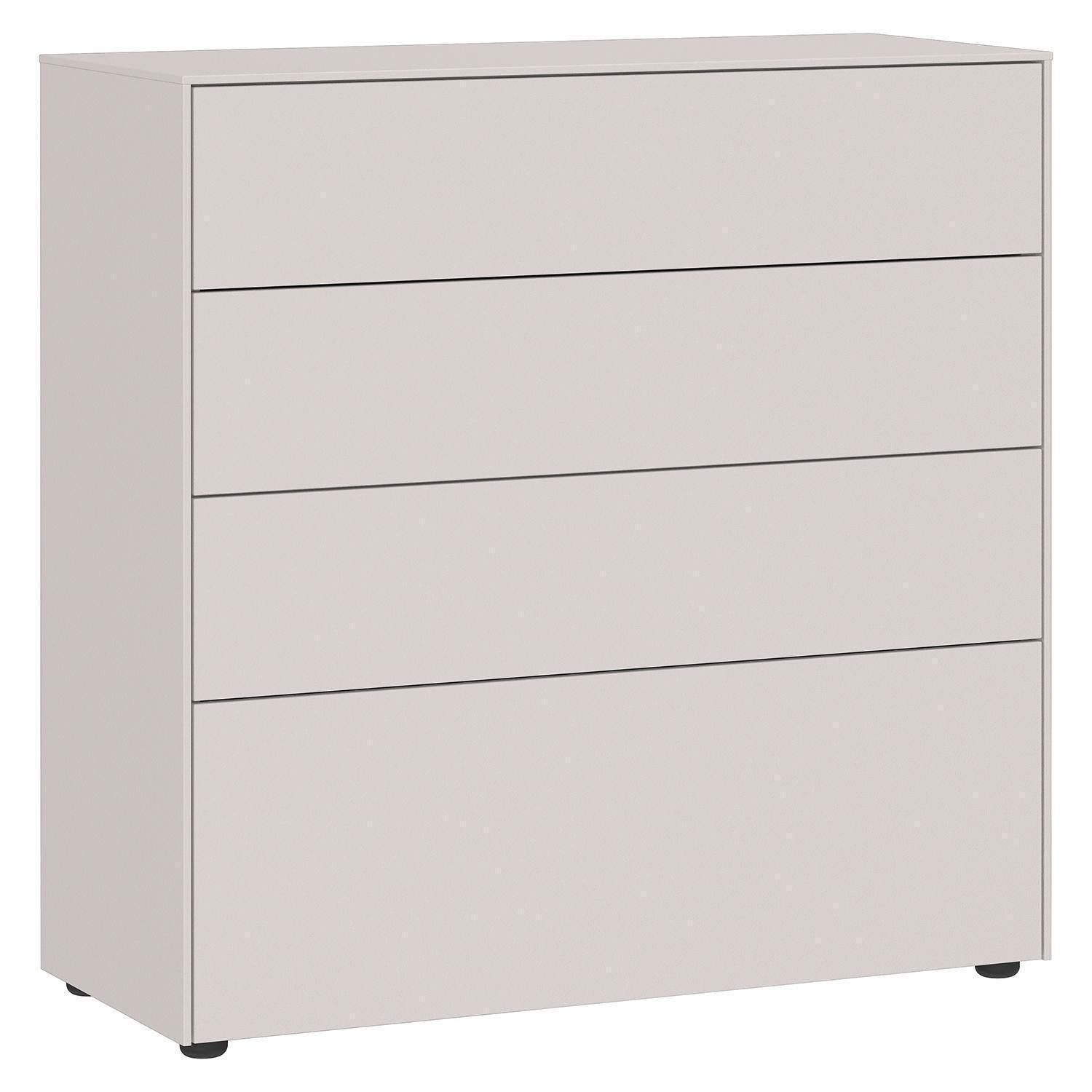 Vito Kommode LOMENA, Cashmeregrau, 4 Schubladen, Push-to-Open-Funktion, B 92 x H 93 x T 41 cm