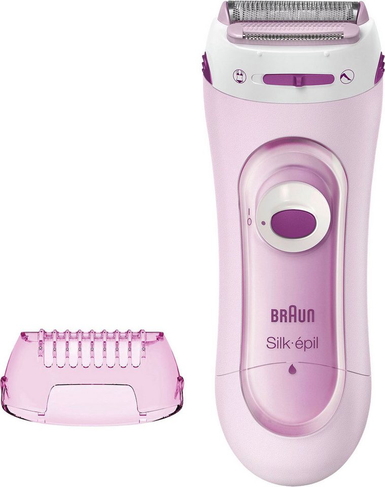Braun Elektrokörperrasierer LS5100, Aufsätze: 1, Silk·épil Damenrasierer, einfache & sanfte Rasur, +1 Extra, Rosa