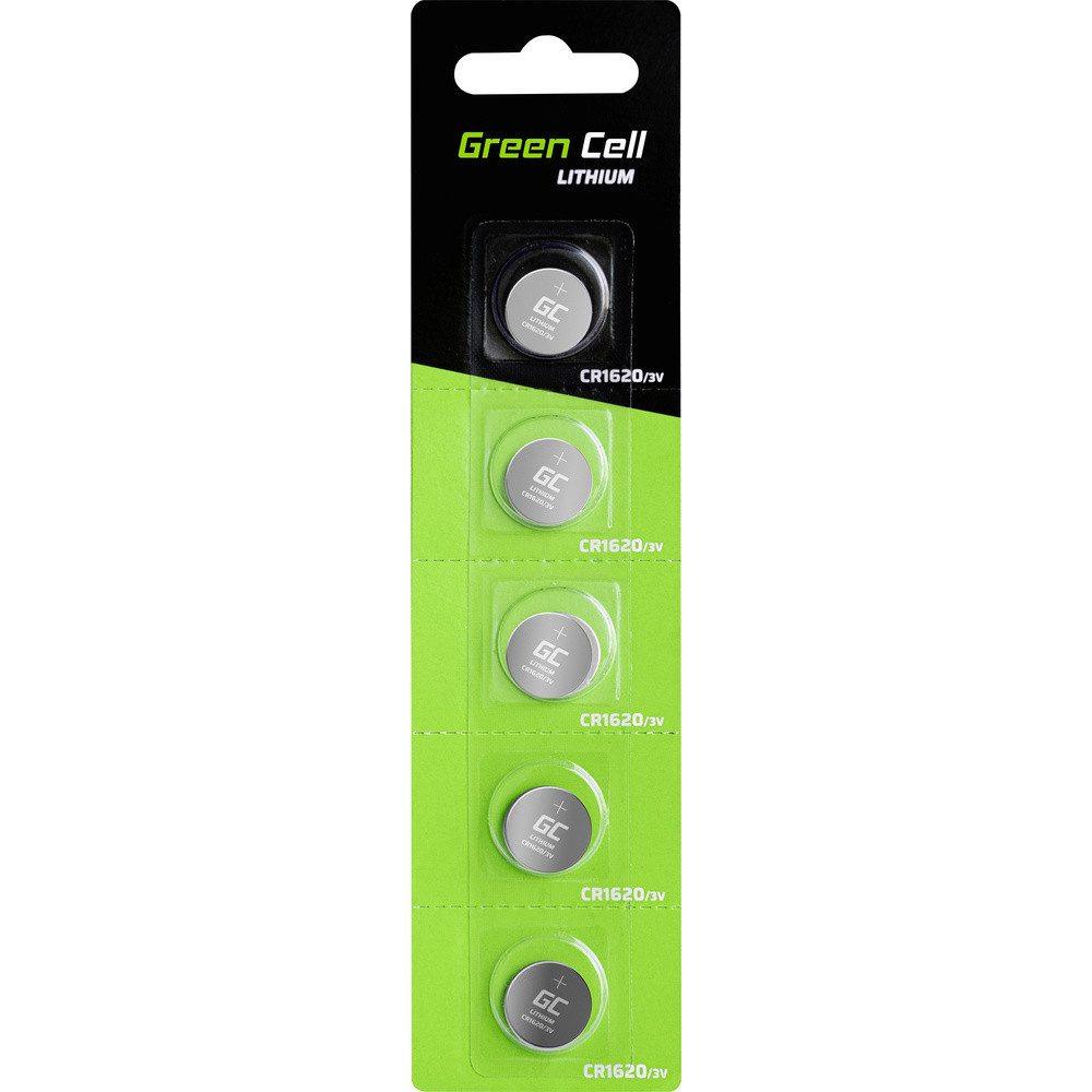 Green Cell Green Cell Knopfzelle CR 1620 3 V 10 St. 70 mAh Lithium CR1620 Knopfzelle