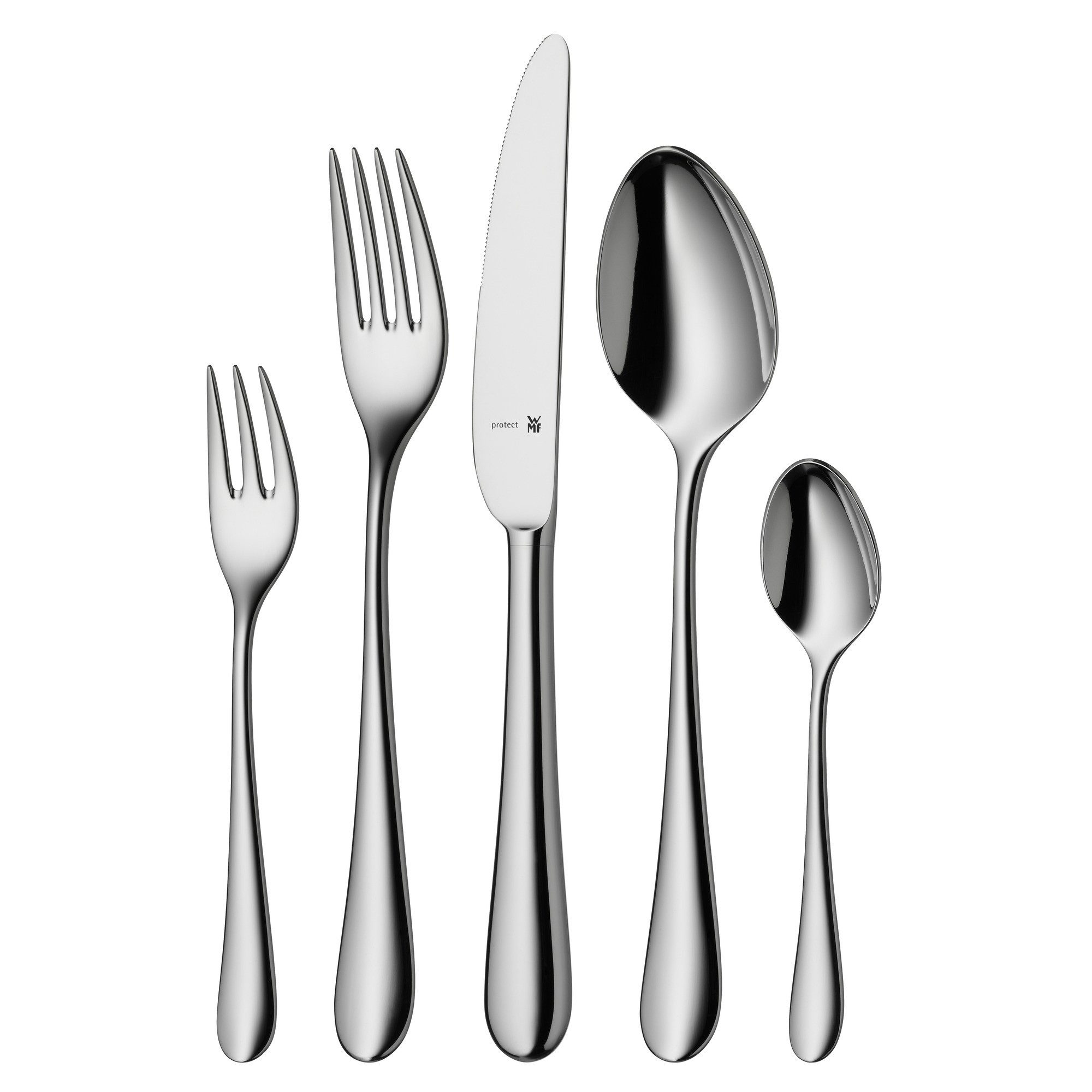 WMF Besteck-Set Merit Besteck-Set, 66-teilig, Cromargan protect®, Cromargan protect Edelstahl poliert, glänzend, kratzbeständig, …