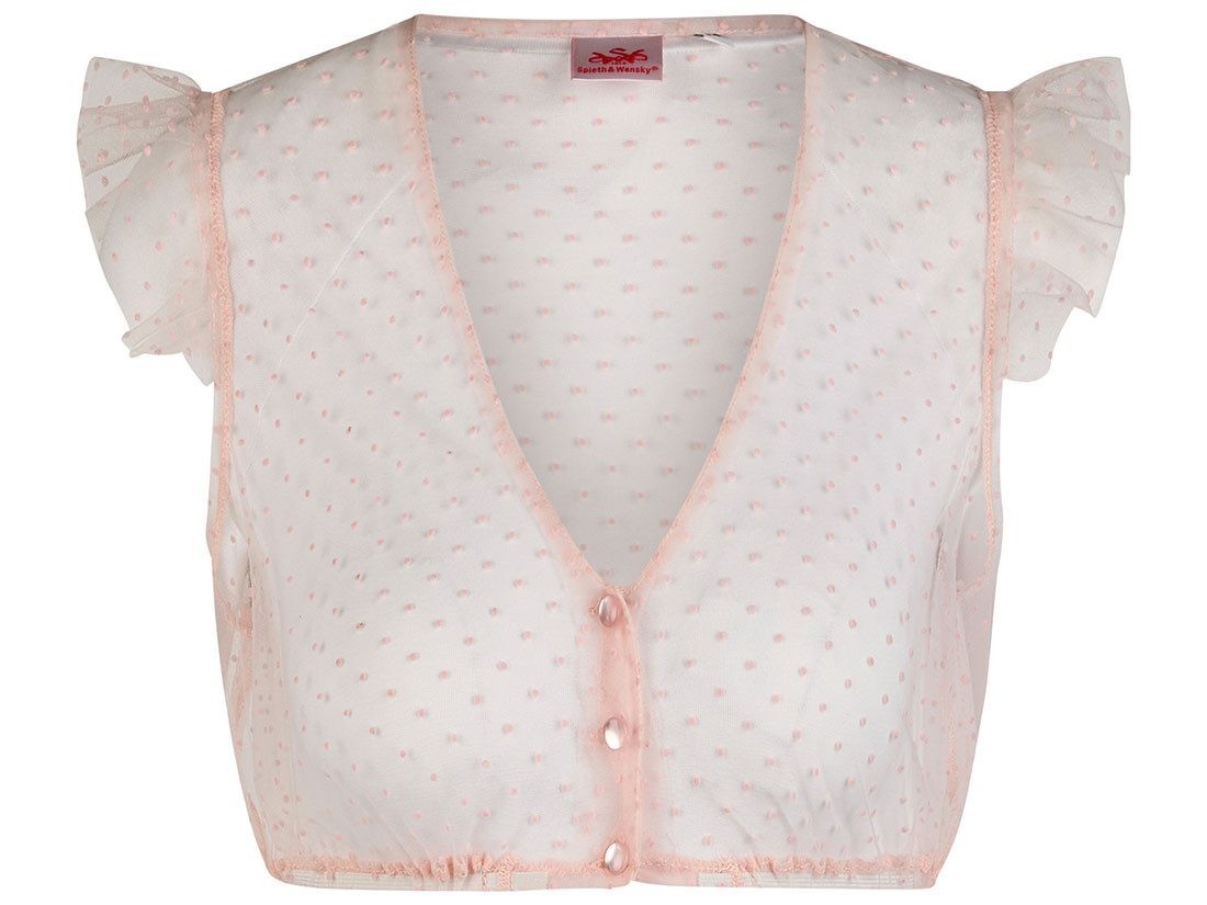 Spieth & Wensky Dirndlbluse Dirndlbluse Genta Flügelarm rosa