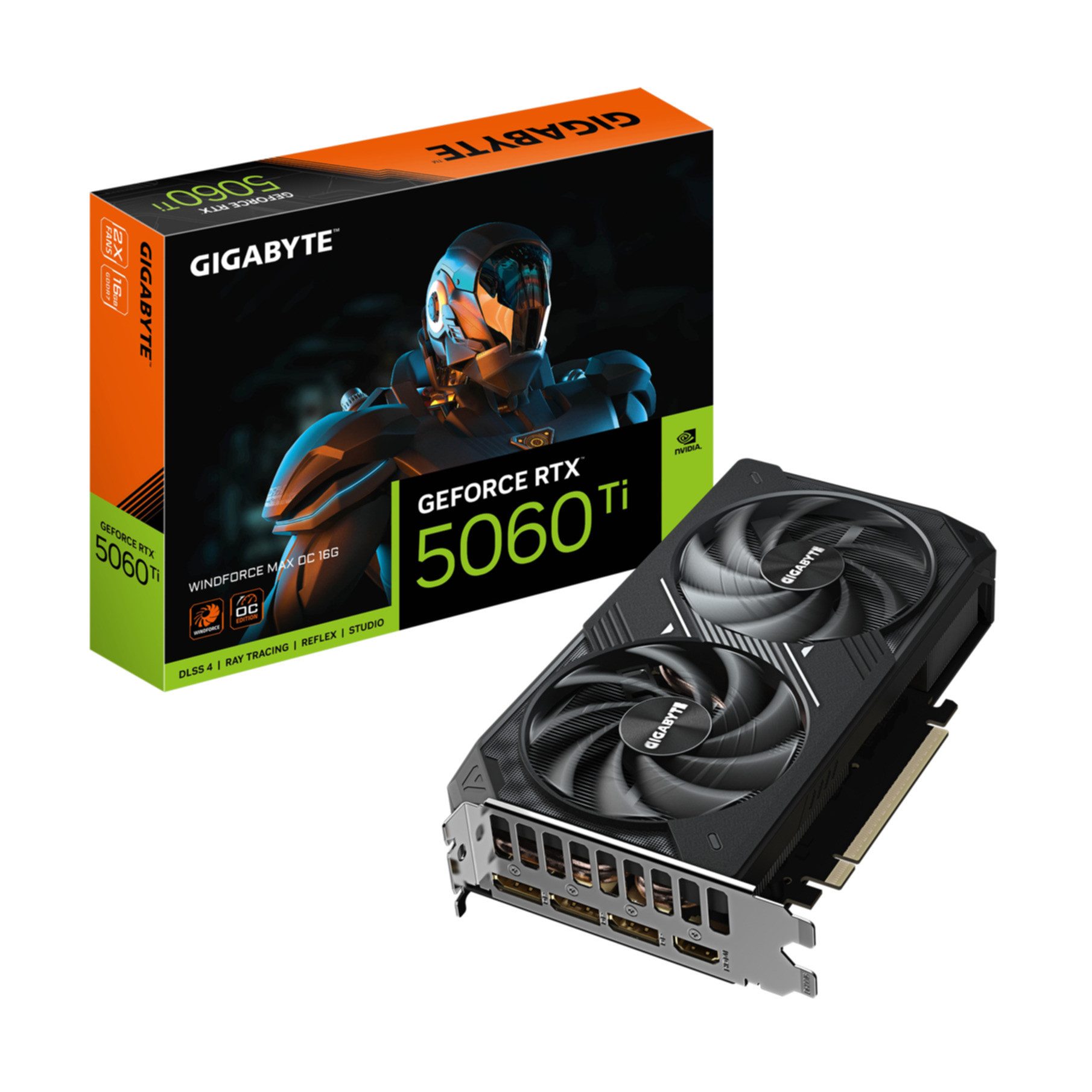 Gigabyte GeForce RTX 5060 Ti WINDFORCE MAX OC 16G Grafikkarte – 16 GB GDDR7, 12 Grafikkarte (16 GB, GDDR7)