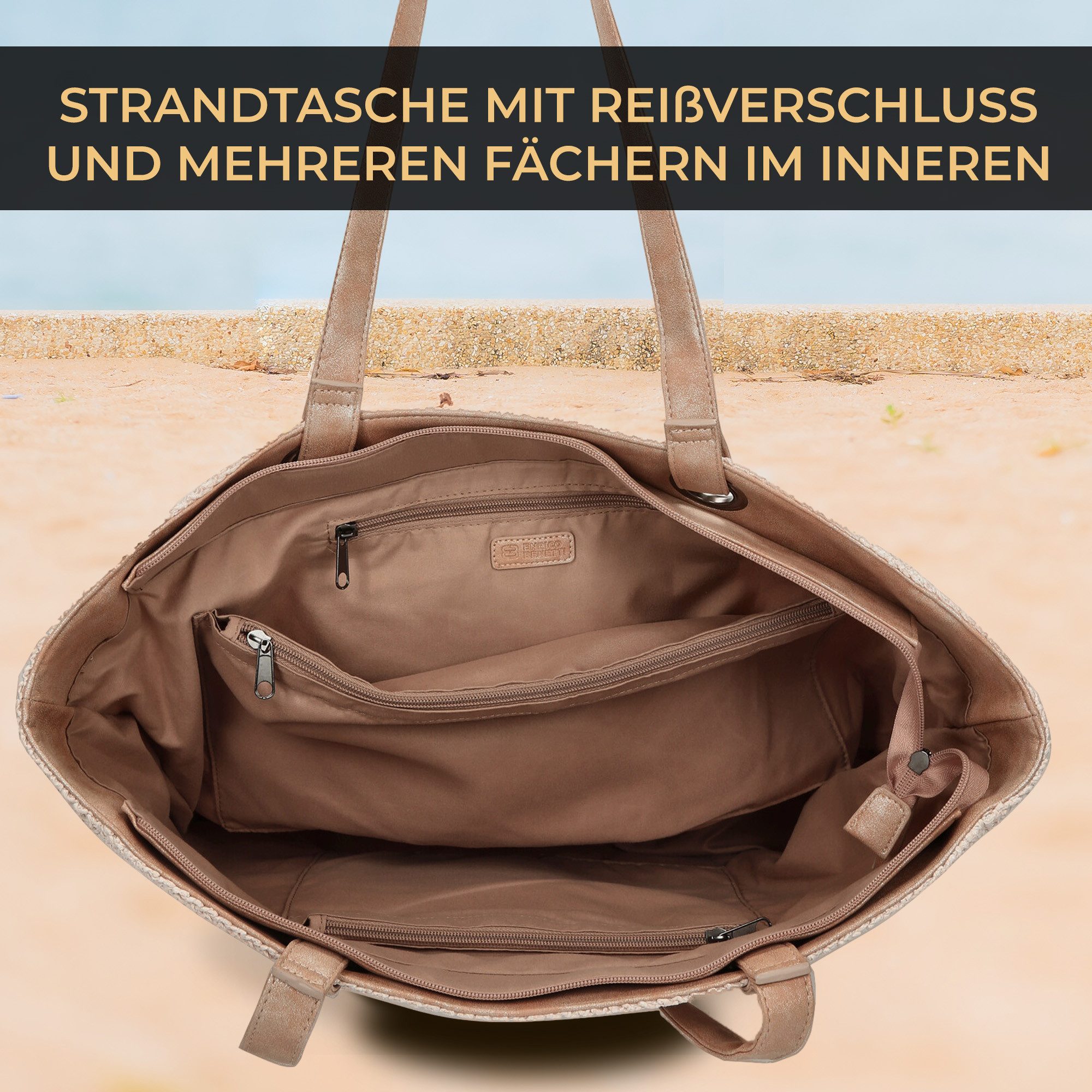 Enrico Benetti Strandtasche Badetasche mit Reißverschluss günstig online kaufen