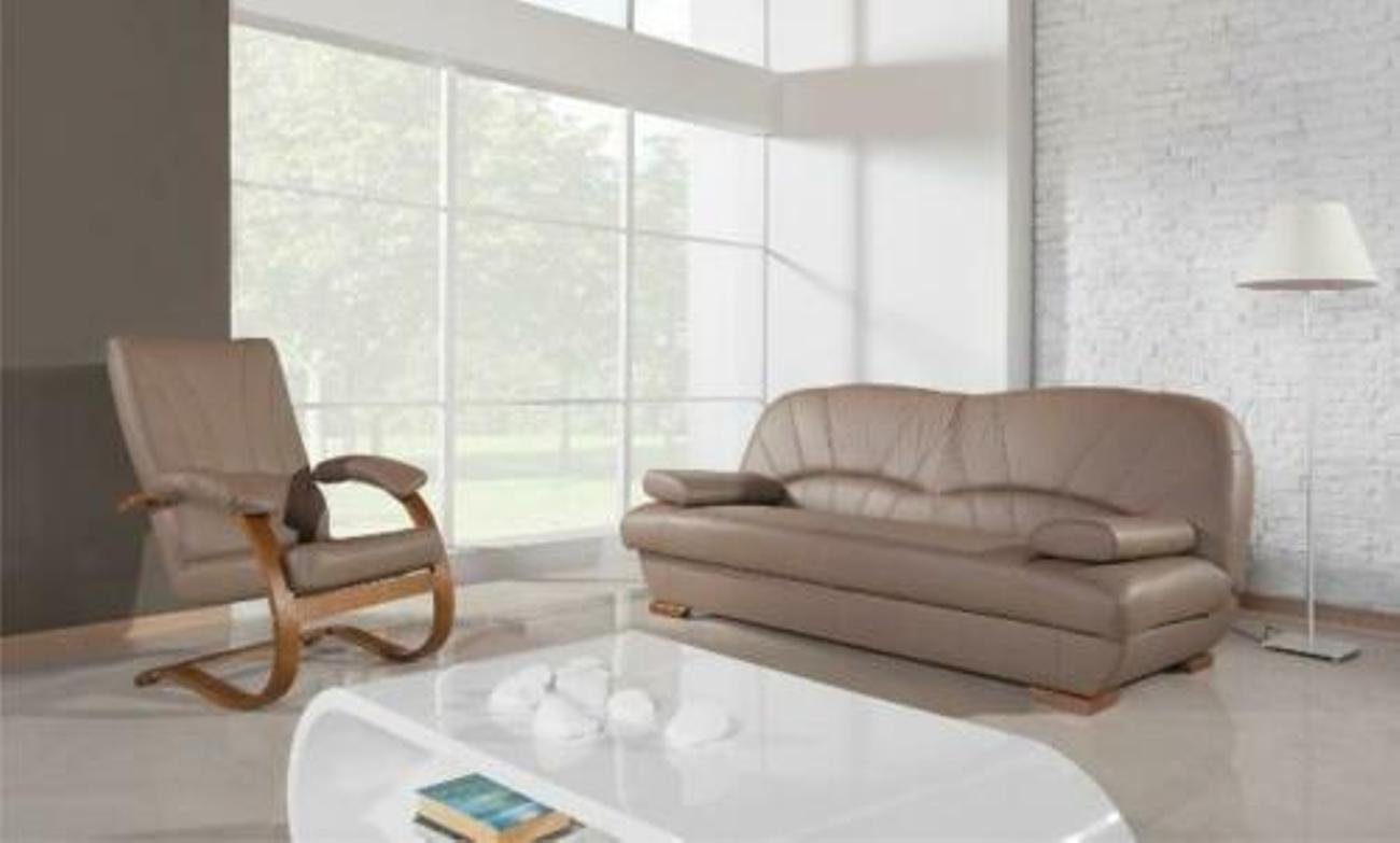 JVmoebel Sofa Klassische Wohnzimmer Garnitur 3+1+1 Premium Kunstleder, Made in Europe
