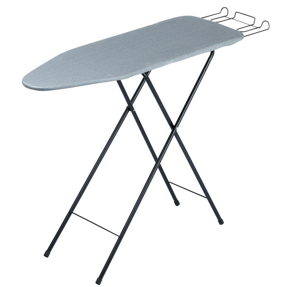 Vilde Bügelbrett Grau mit Bügeleisenablage und 4-fach höhenverstellbar, Bügelfläche 30.5x90.5 cm, zusammenklappbar, waschbar, stabil, ausziehbar – Bild 3 von 5