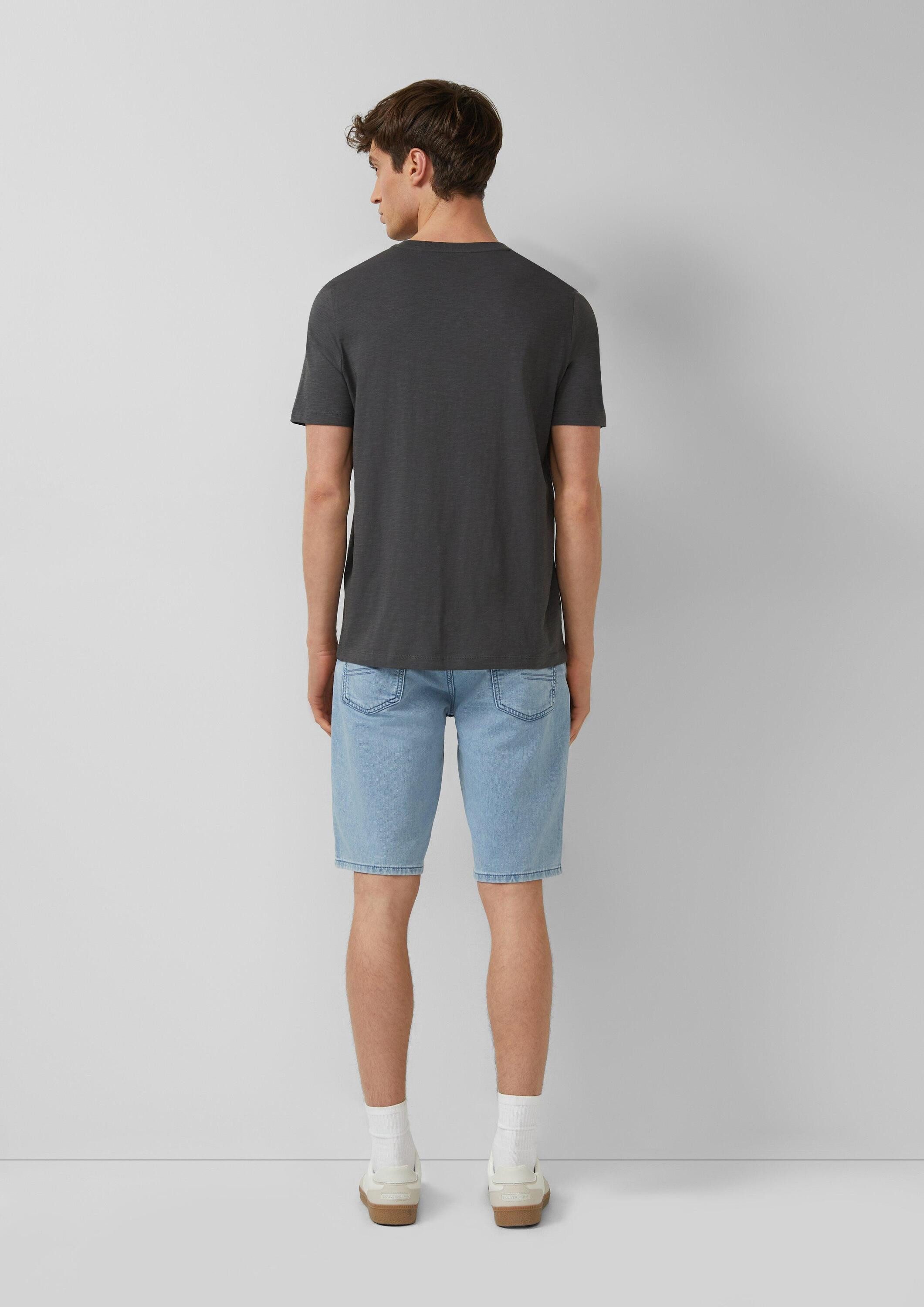 s.Oliver Kurzarmshirt T-Shirt T-Shirt in Flammgarnstruktur mit Brusttasche
