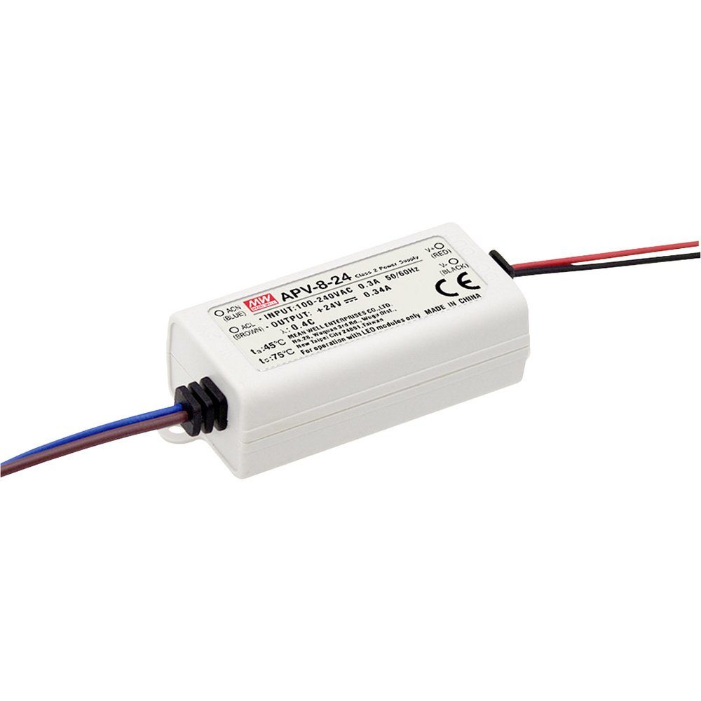 MW Mean Well APV-8-12 LED-Trafo Konstantspannung 8 W 0 - 0.67 A 12 V/ LED Trafo