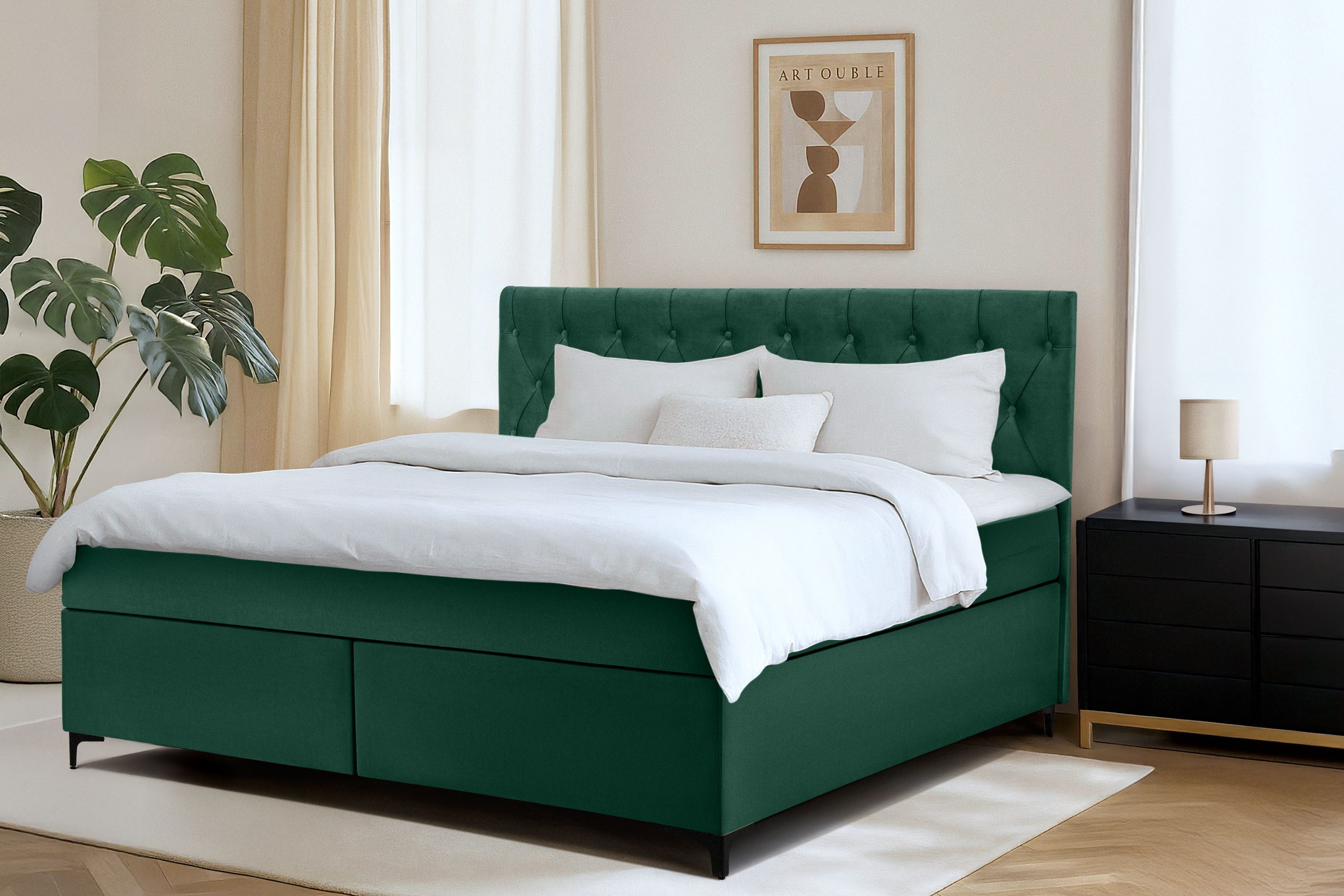 KONSIMO® Polsterbett ARDEA Boxspringbett, ultimativer Komfort, günstig online kaufen