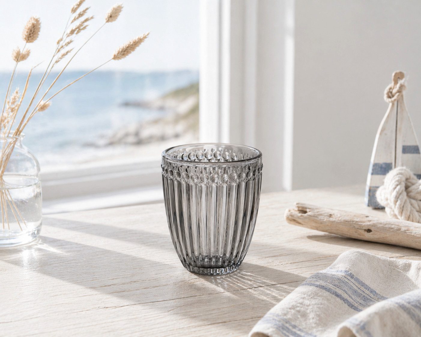 Greengate Glas GreenGate Wasserglas Alice Grau