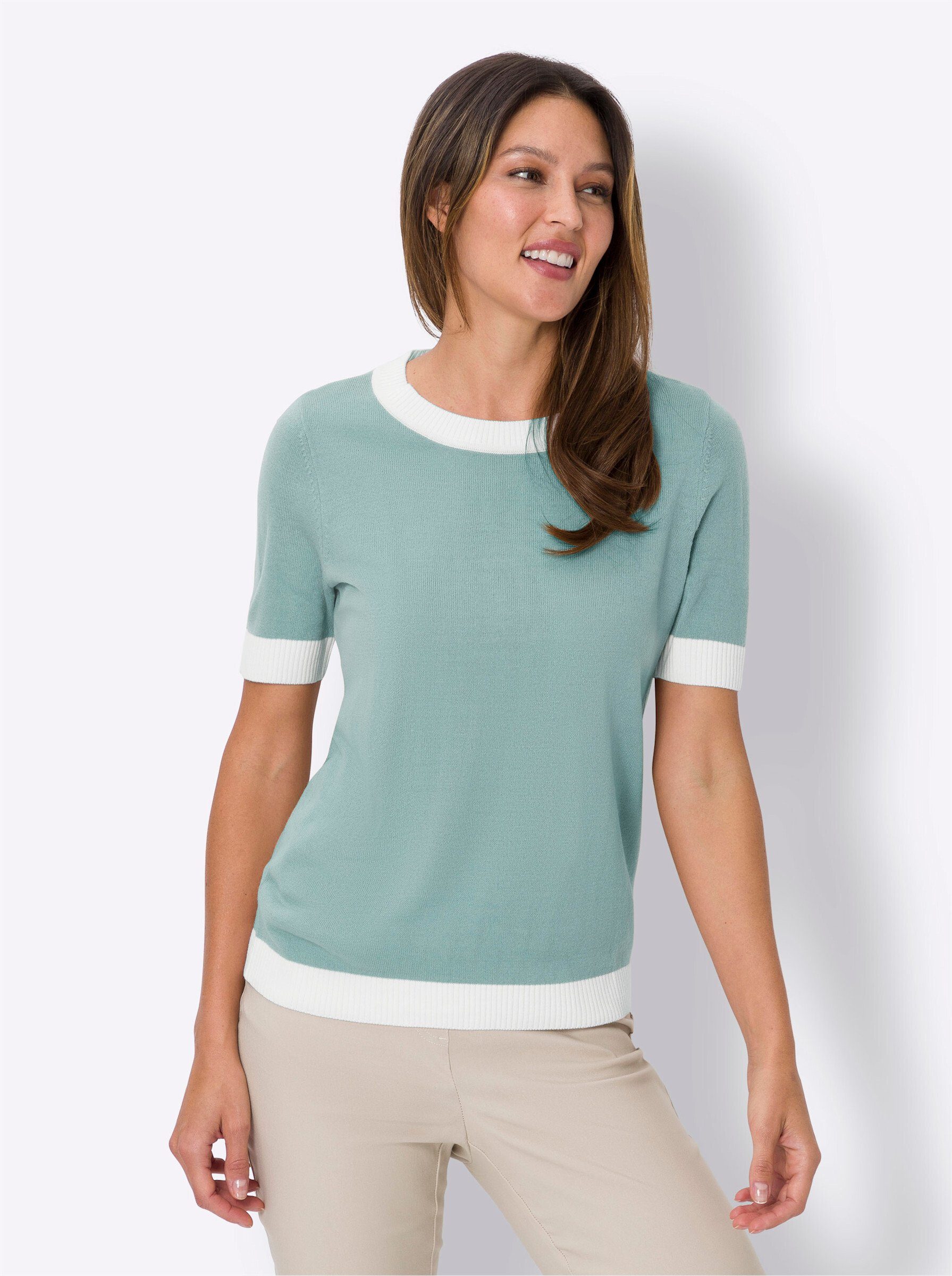 Strickpullover Kurzarm-Pullover