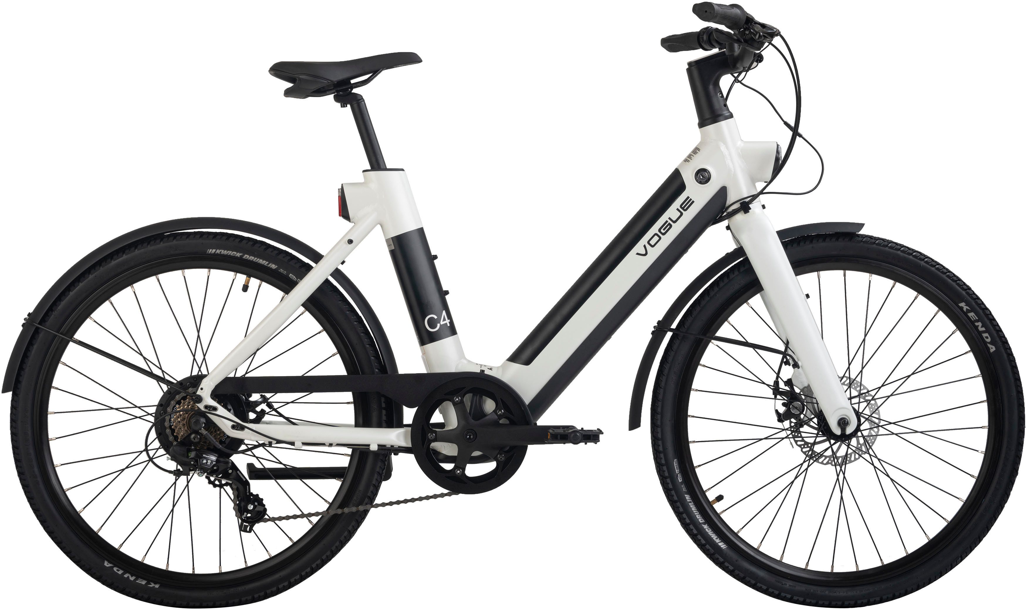 VOGUE BIKE E-Bike Cityrad C4, 7 Gang Shimano Tourney Schaltwerk, Kettenschaltung, Heckmotor, 345,6 Wh, Pedelec, Elektrofahrrad für Damen u. Herren