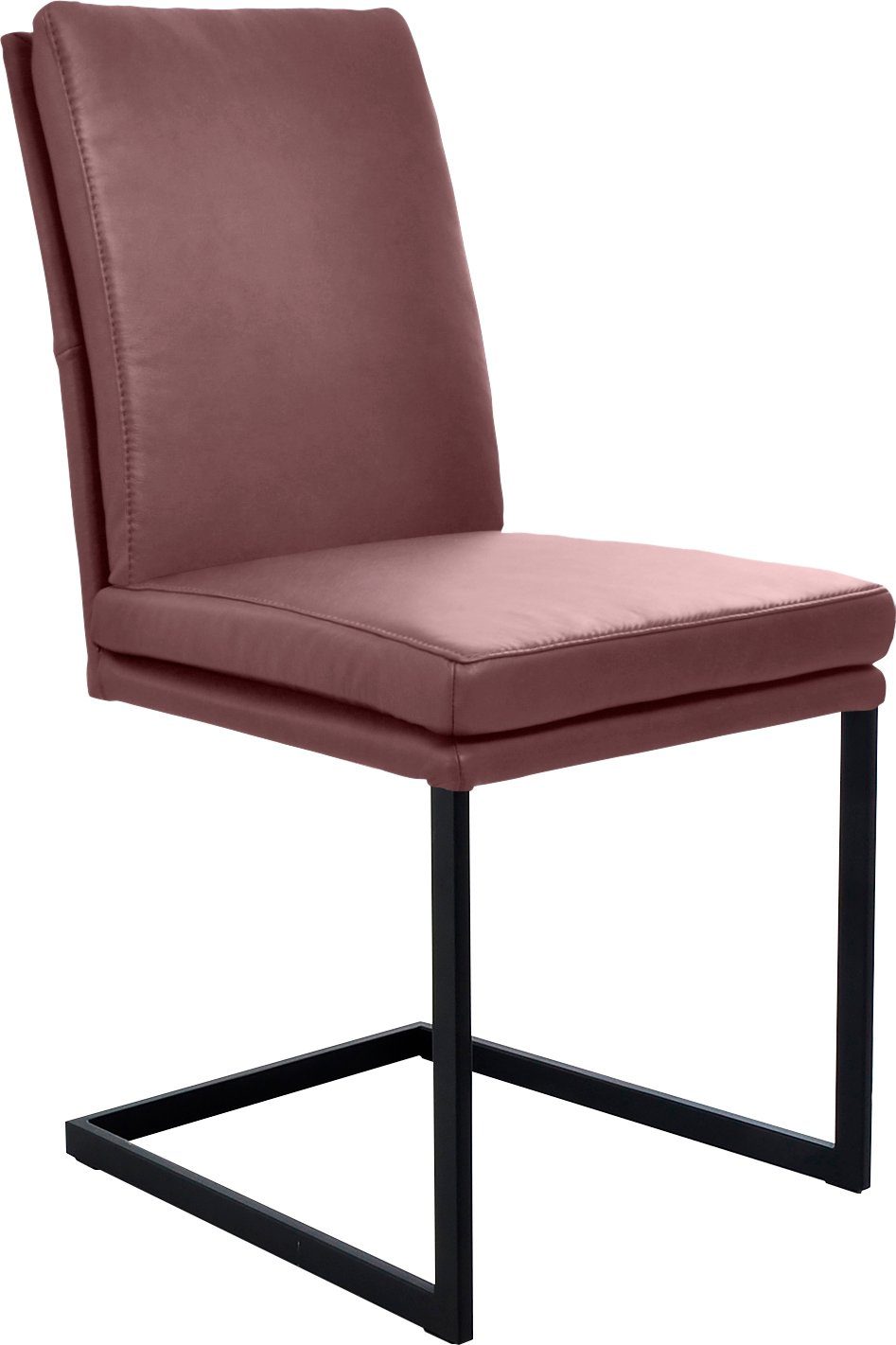 K+W Komfort & Wohnen Freischwinger, stabiles Hochkantrohr, Untergestell in Edelstahloptik oder schwarz