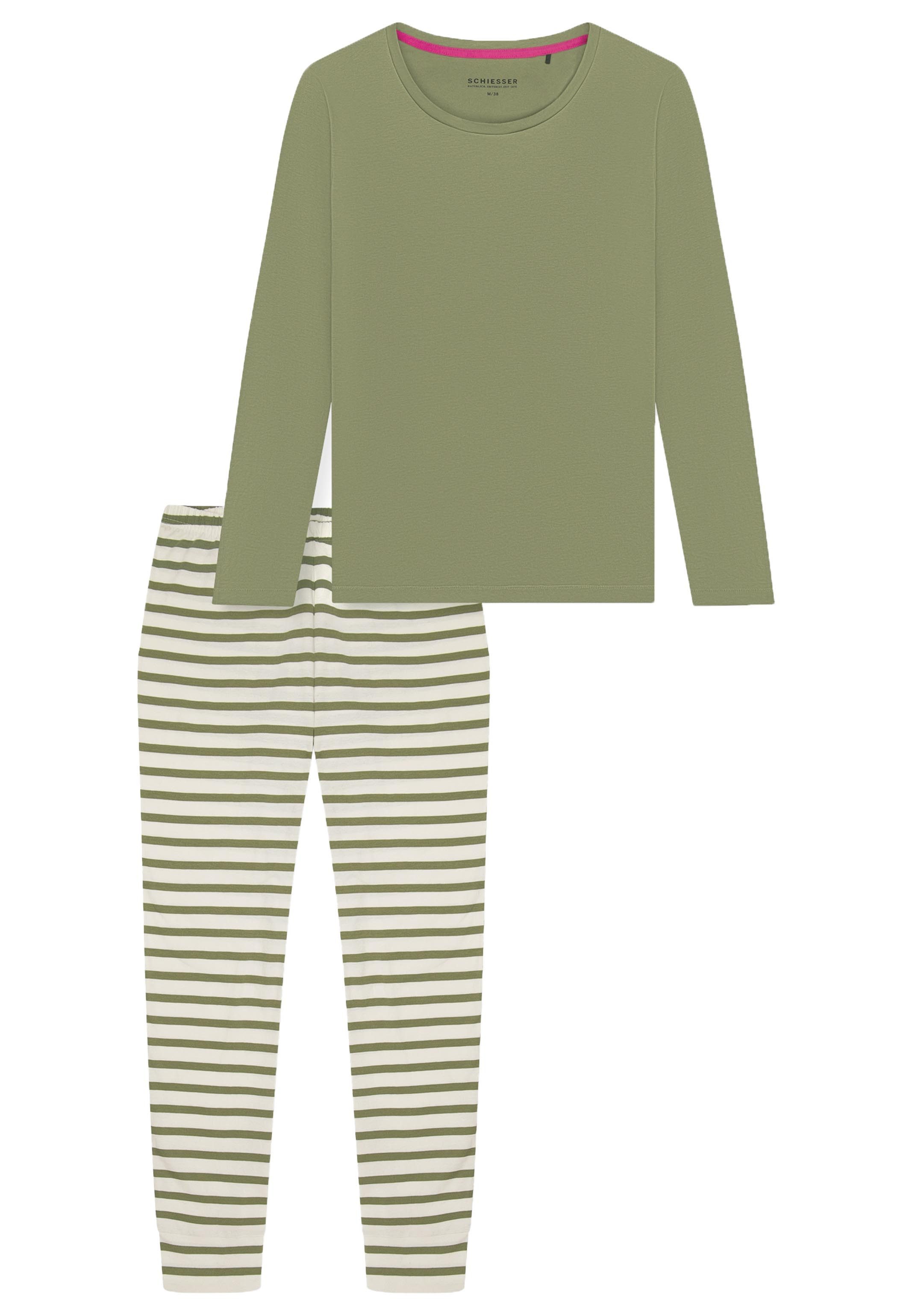 Schiesser Pyjama Casual Essentials (Set, 2 tlg) Schlafanzug - Baumwolle - A günstig online kaufen