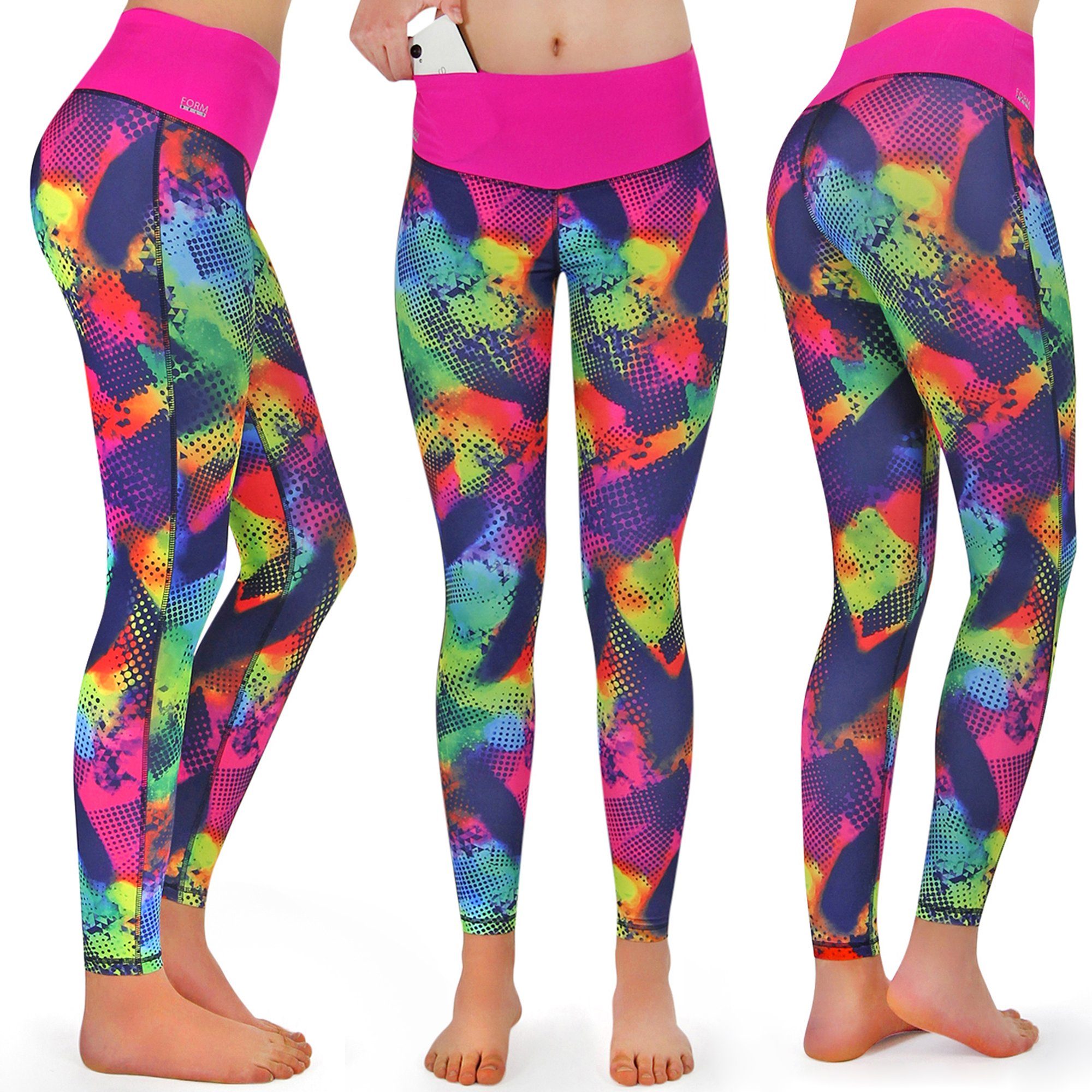 Formbelt Highwaist Leggings Laufhose Damen lang mit Handytasche Hohem Bund günstig online kaufen