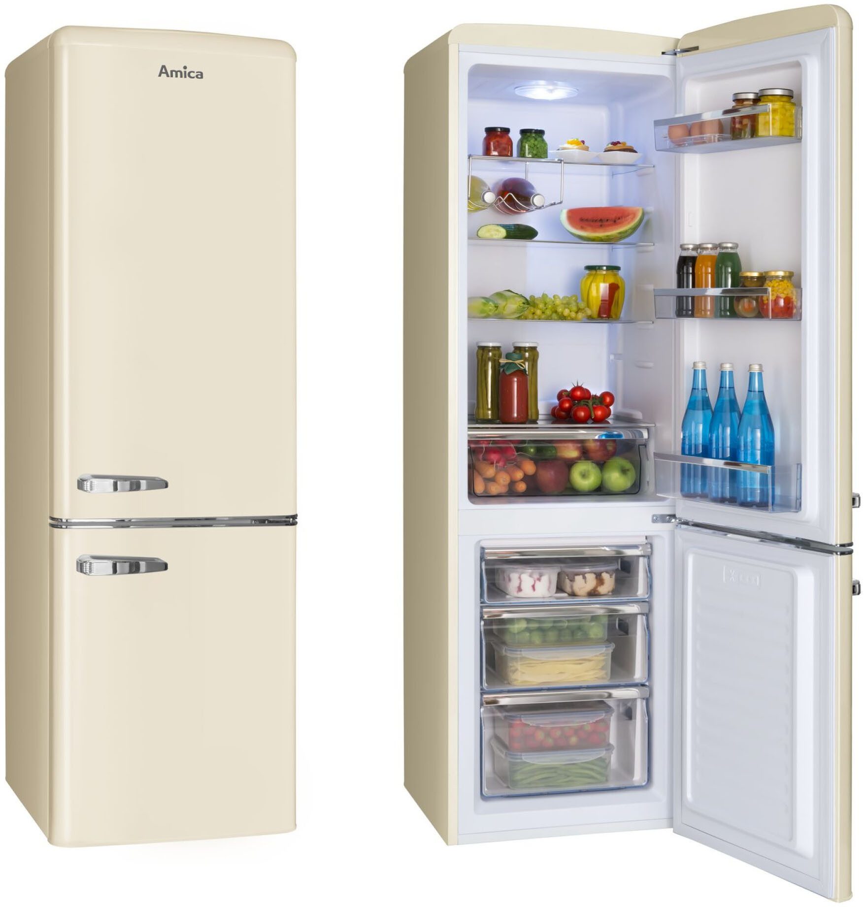 Amica Kühl-/Gefrierkombination KGCR 387 102 B, 181 cm hoch, 55 cm breit – Bild 4 von 4