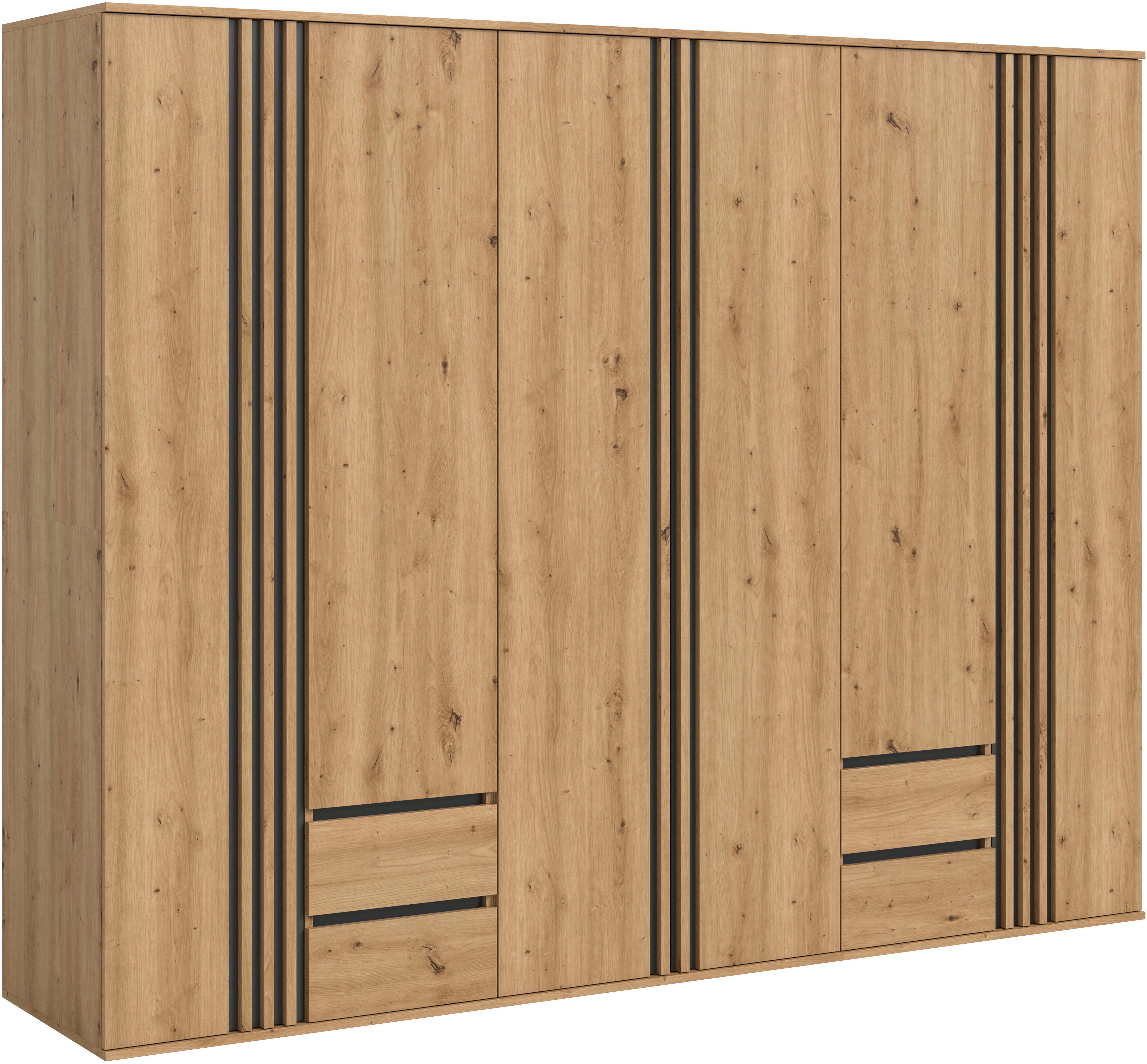 Home affaire Schrank-Set ALVA, in den Breiten 160 & 240 cm, Paneeloptik, Schlafzimmerschrank, (wähle den beste Schrank Kombination, individuell platzierbar), Kleiderschrank Kombination, bestehend aus: 3 Schränken á 80 cm Breite