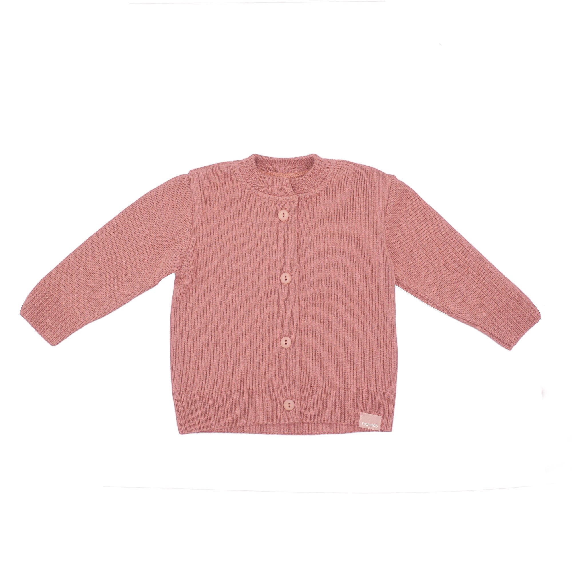 MAXIMO Fleecejacke GOTS MINI-Strickjacke, RR, Knöpfe (1-St)