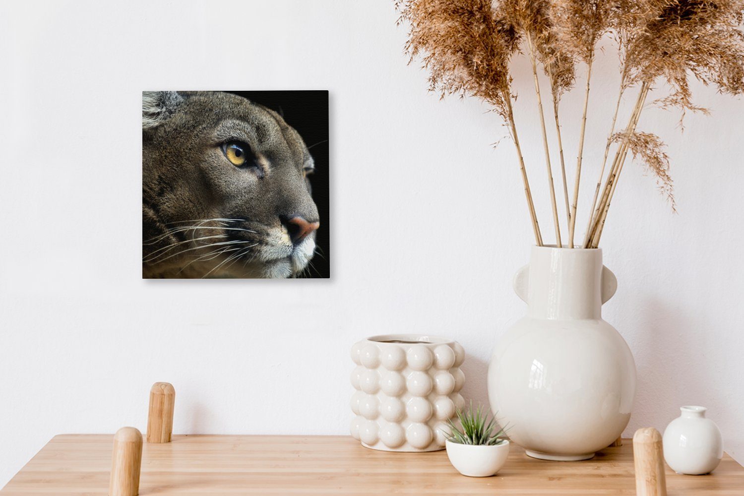 Porträt, - für (1 Puma Bilder OneMillionCanvasses® Wohnzimmer Wilde Leinwandbild Schlafzimmer Tiere - Leinwand St),