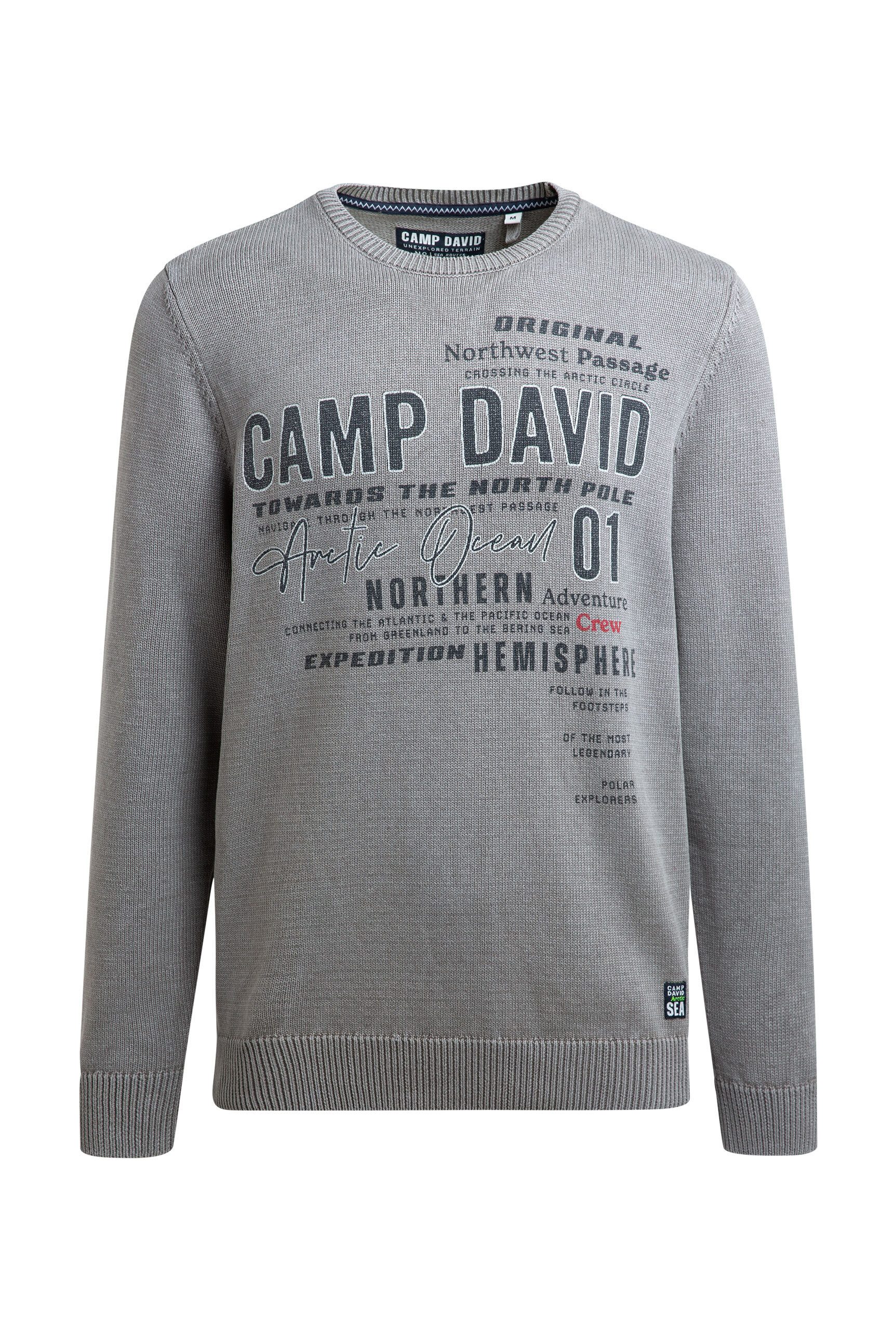 CAMP DAVID Rundhalspullover aus Baumwolle günstig online kaufen