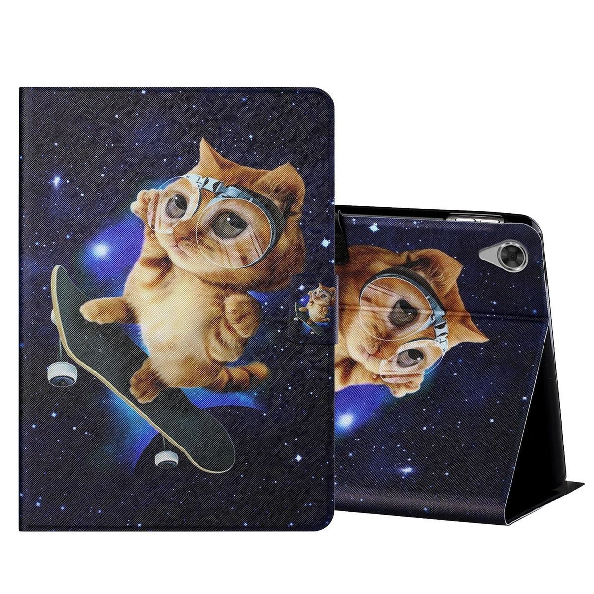 Wigento Tablet-Hülle Für Lenovo Tab M10 HD 2. Gen 2020 TB-X306F Motiv 4 Tablet Tasche Kunst Leder Hülle Etuis