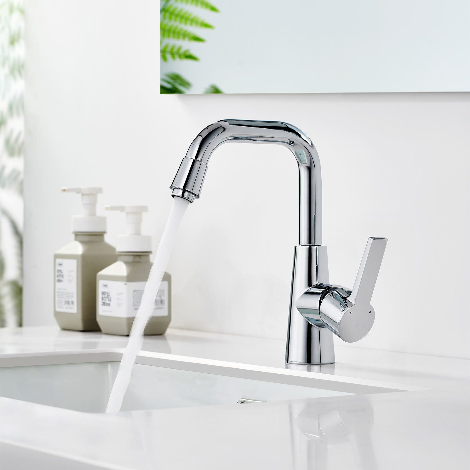 WOOHSE Badarmatur Waschtischarmatur 360° Drehbar, Wasserhahn günstig online kaufen
