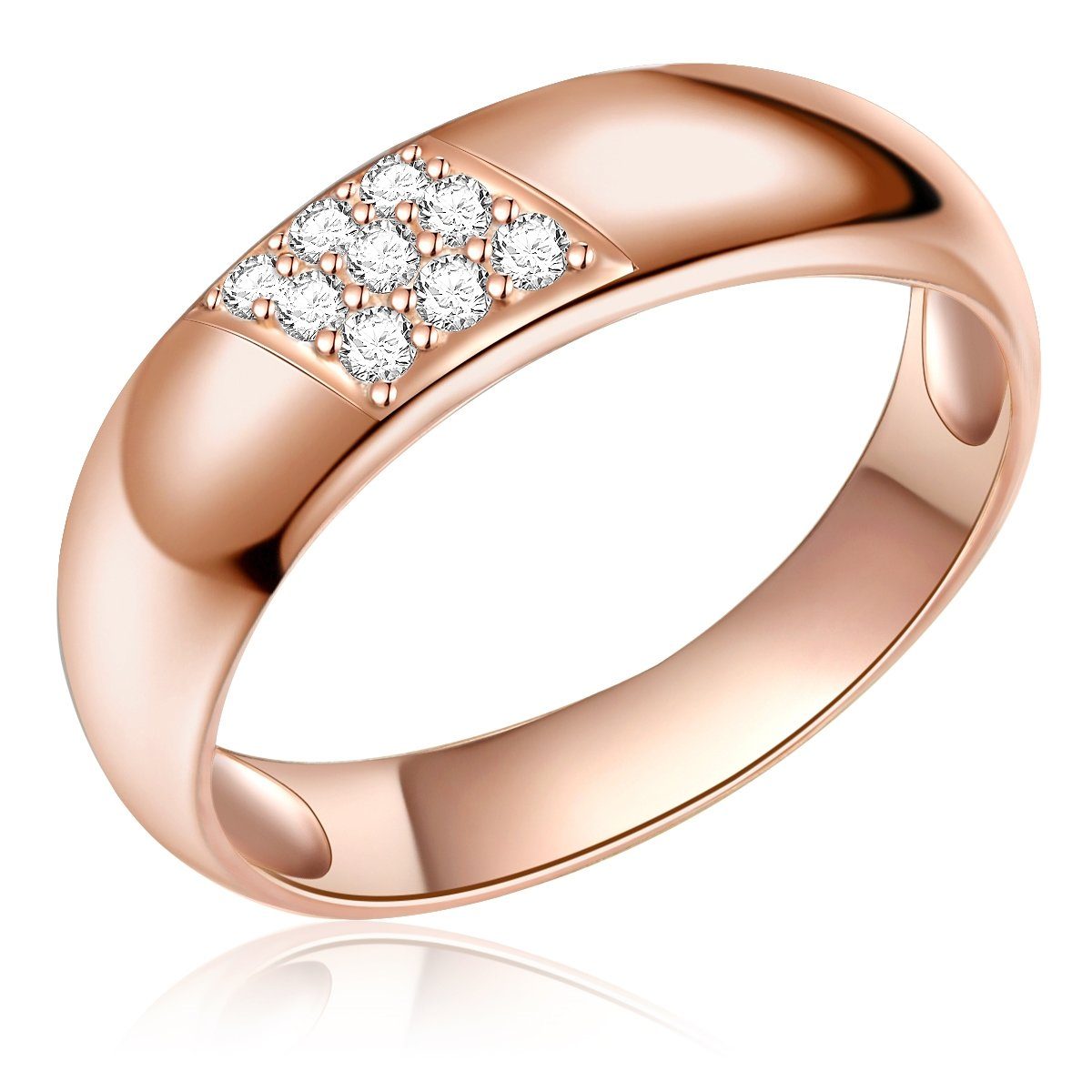 Donata funkelnden Fingerring Zirkonia-Steinen Rafaela mit roségold,