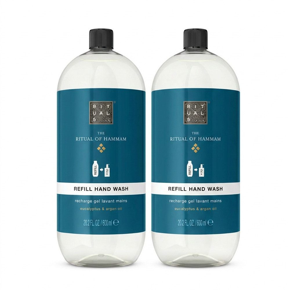 Rituals Flüssigseife Rituals Hammam Handseife Nachfüllpackung 2er Set, 1-tlg., Praktisches Vorrats- und Vorteilspack im 2er Set