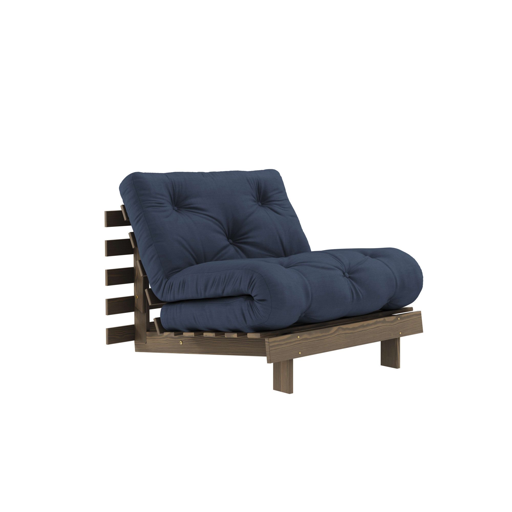 Karup Design Daybett Roots Sofa Bed, Schlafsofa, Bettfunktion, FSC®-Massivholz, B: 90 cm, Inkl. Futonmatratze. Made in Europe, minimalistisches Design