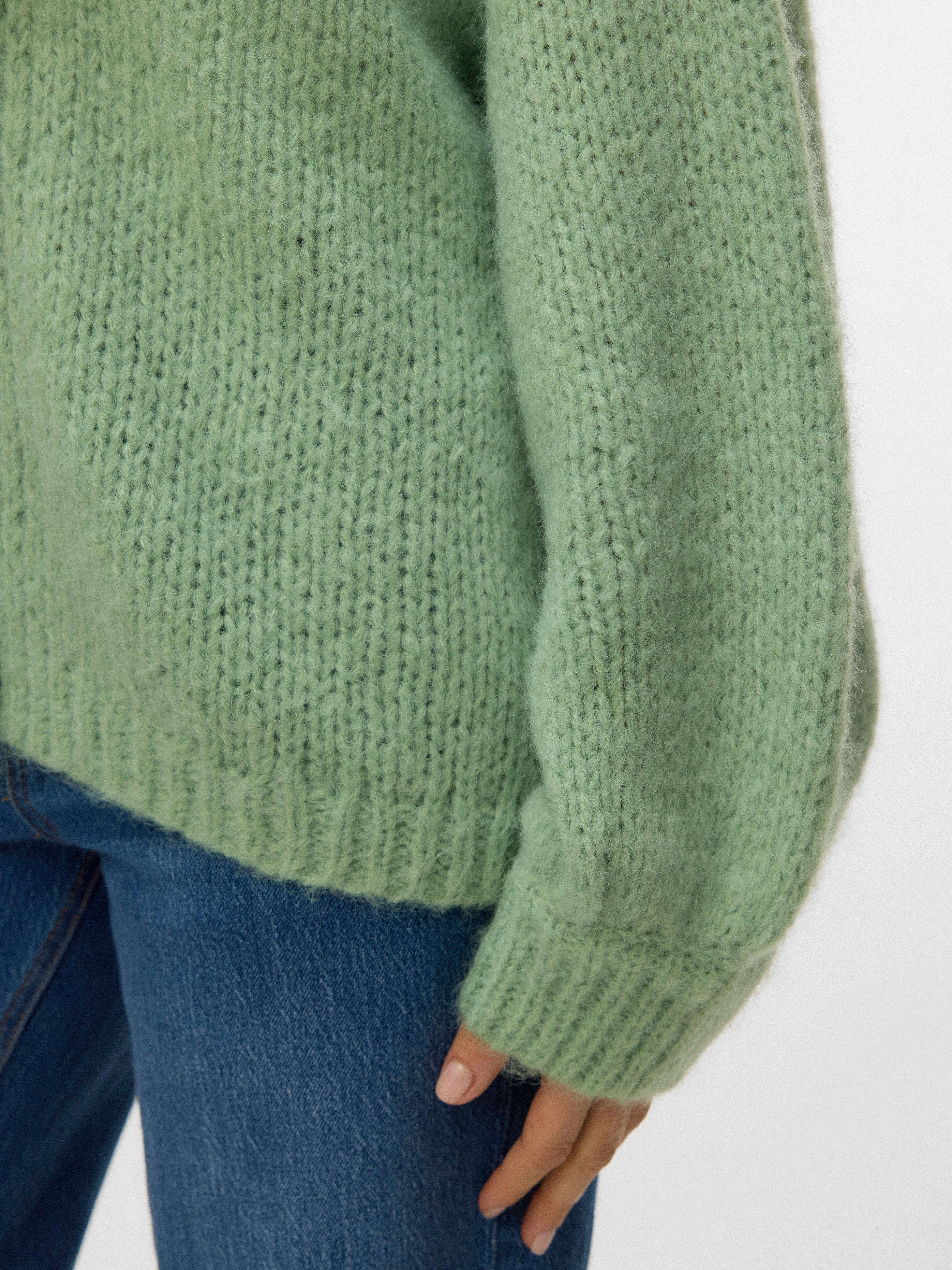 Vero Moda Strickjacke VMMAYBE LS OPEN CARDIGAN GA REP Kunstfaser, oversize