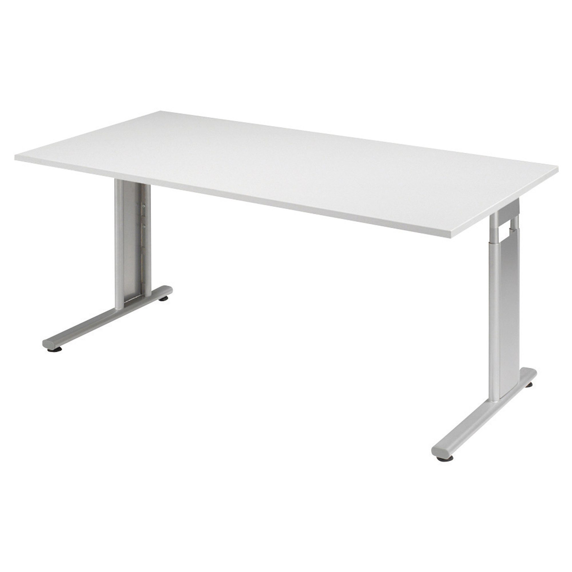 geramöbel Schreibtisch Schreibtisch Flex S-617103-LS 160x80x68-82cm lichtgrau/silber