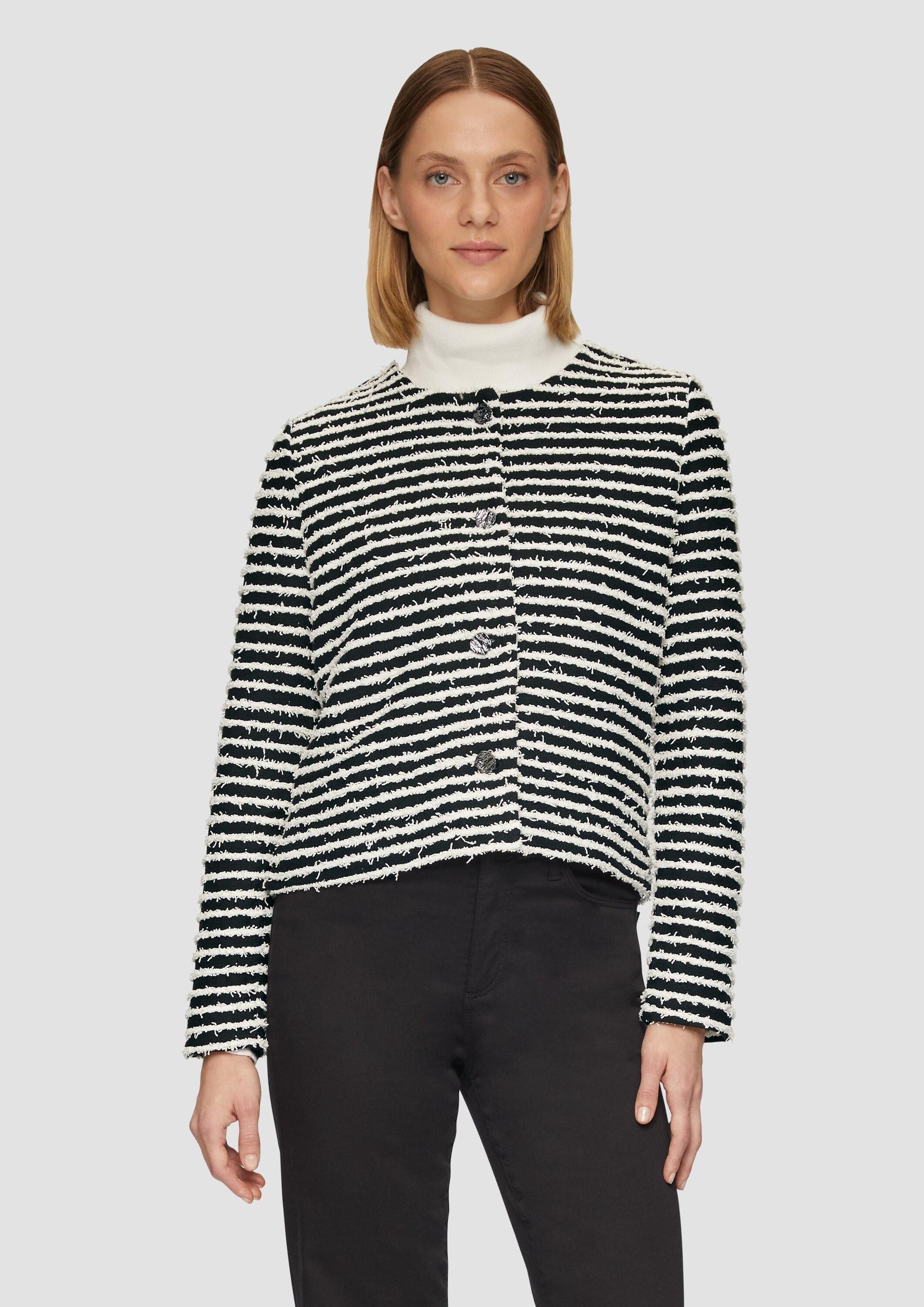 s.Oliver Funktionsjacke Indoor-Jacke Jacke mit Musterstruktur