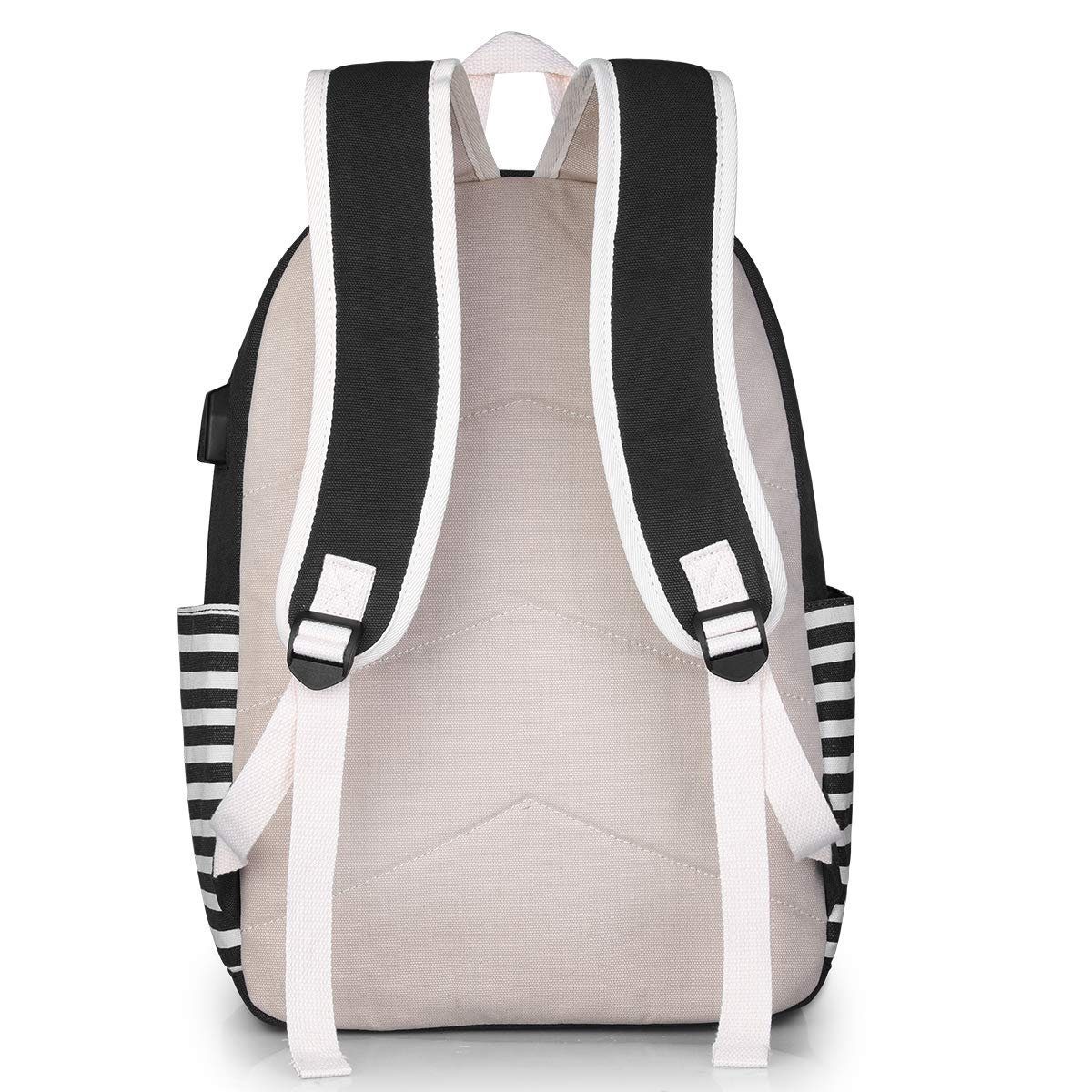 Schwarz Schulrucksack, Schultaschen für 15” S-ZONE Backpack Schulrucksack