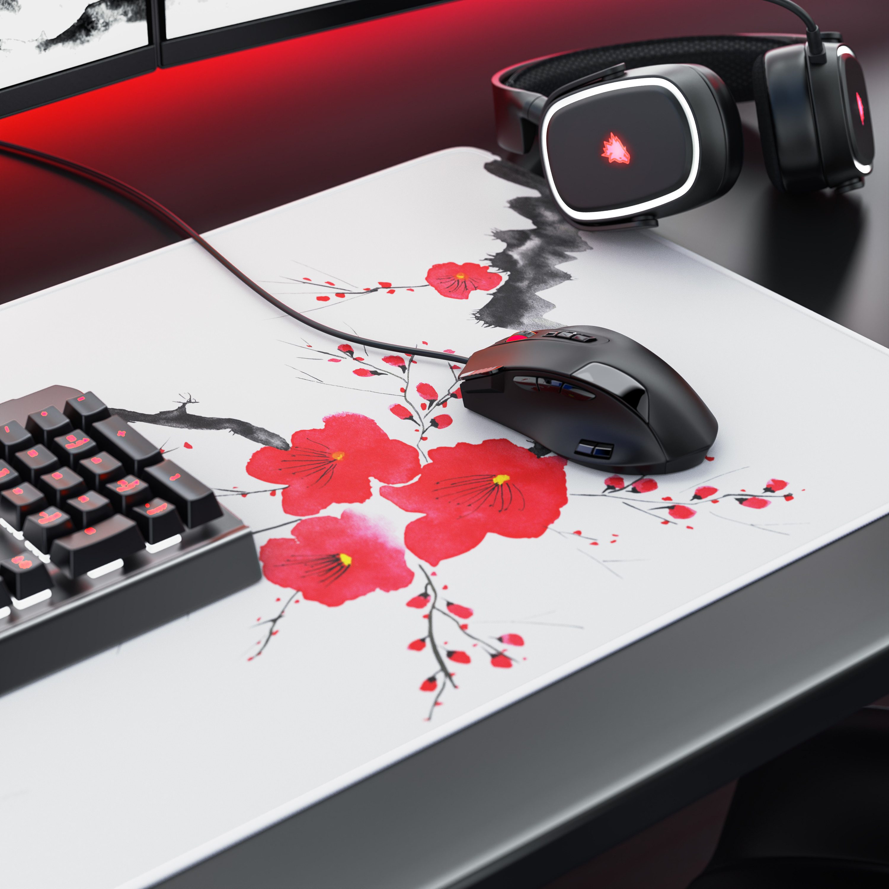 Titanwolf Gaming Mauspad XXL Speed Mousepad 900 x 400 x 3 mm, Schreibtischauflage, abwaschbar (1-St), rutschfeste Rückseite, Geschwindigkeit & Präzision, Ink Sa – Bild 5 von 5