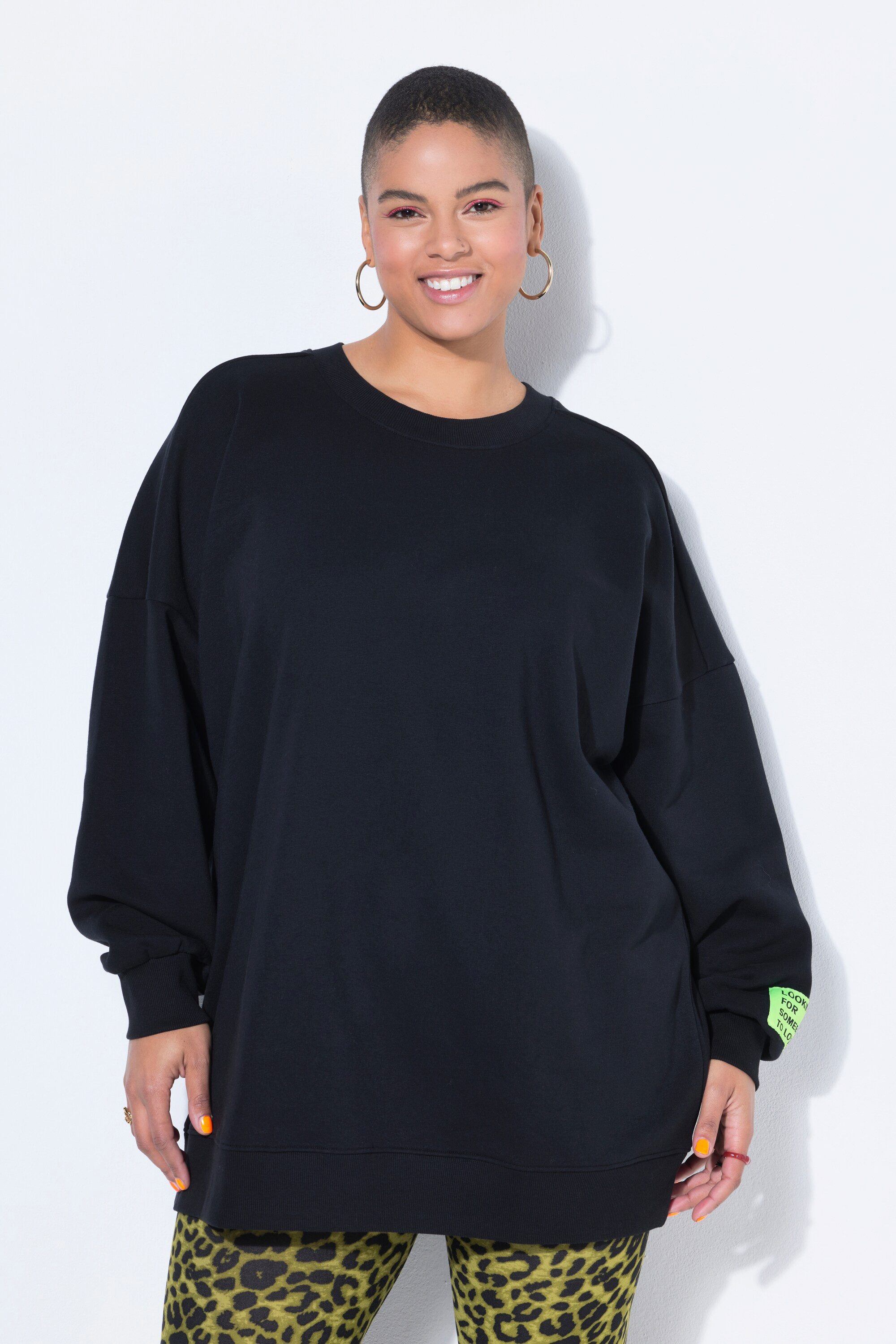 Sweatshirt Sweatshirt Oversize Shape Ärmel-Patch