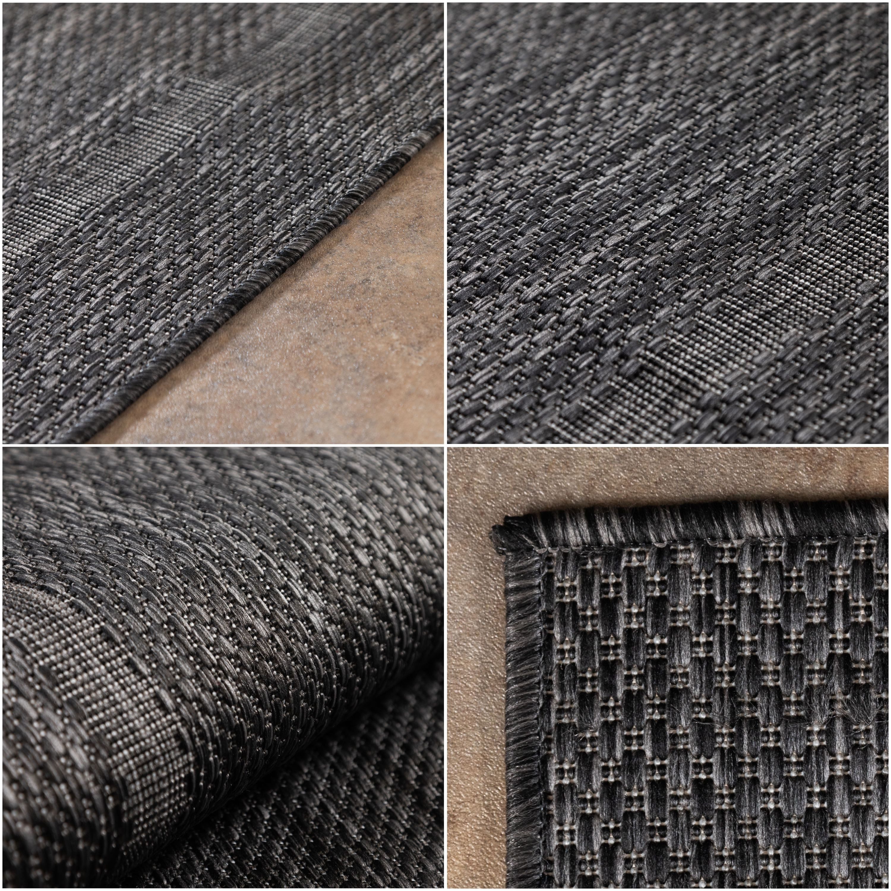 SIMPEX24 Outdoorteppich Unicolor - Einfarbig, Rund, Höhe: 5 mm, Teppich Wet günstig online kaufen