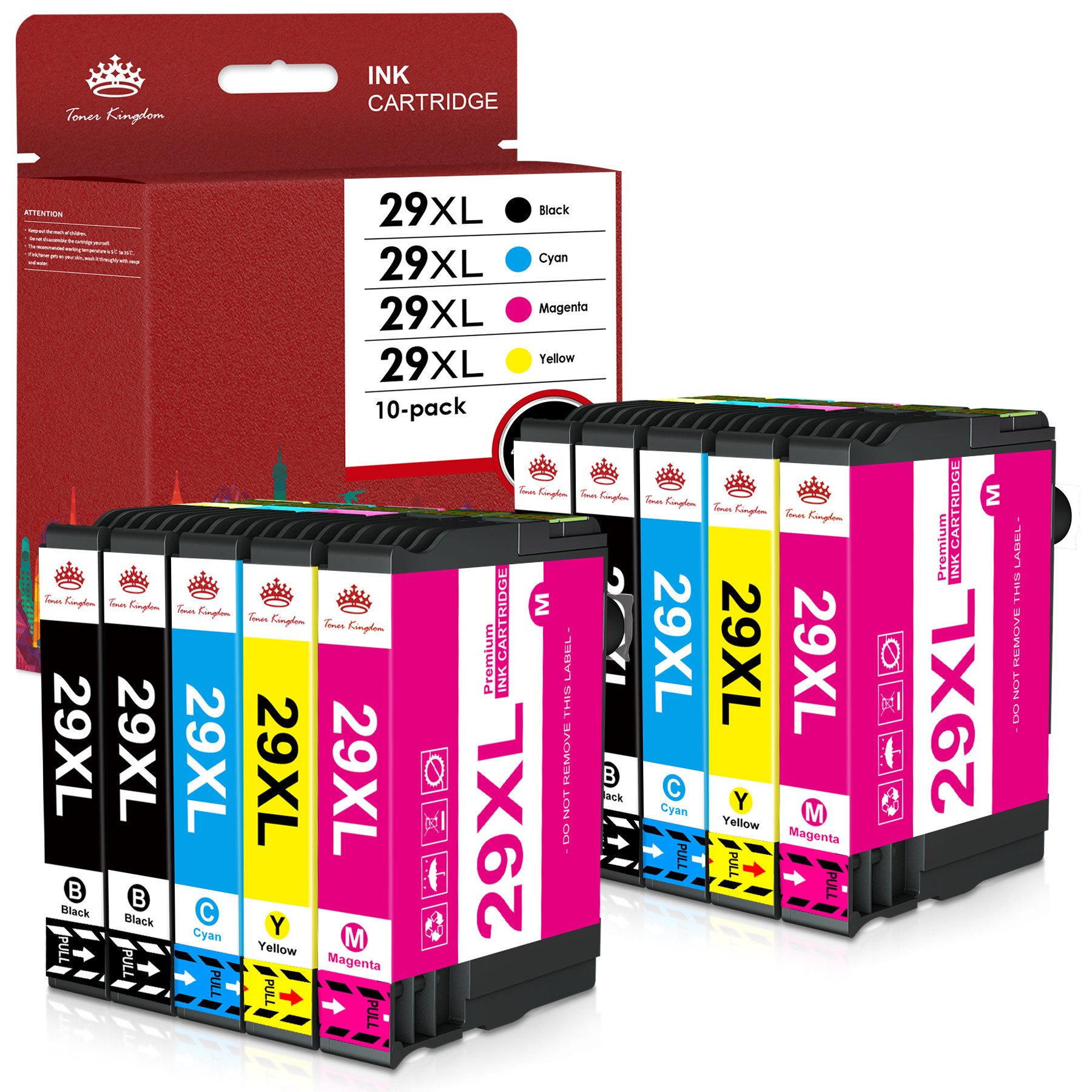 Toner Kingdom 10/12/15er 29XL für EPSON 29 XL Multipack XP-235 342 345 352 455 Tintenpatrone