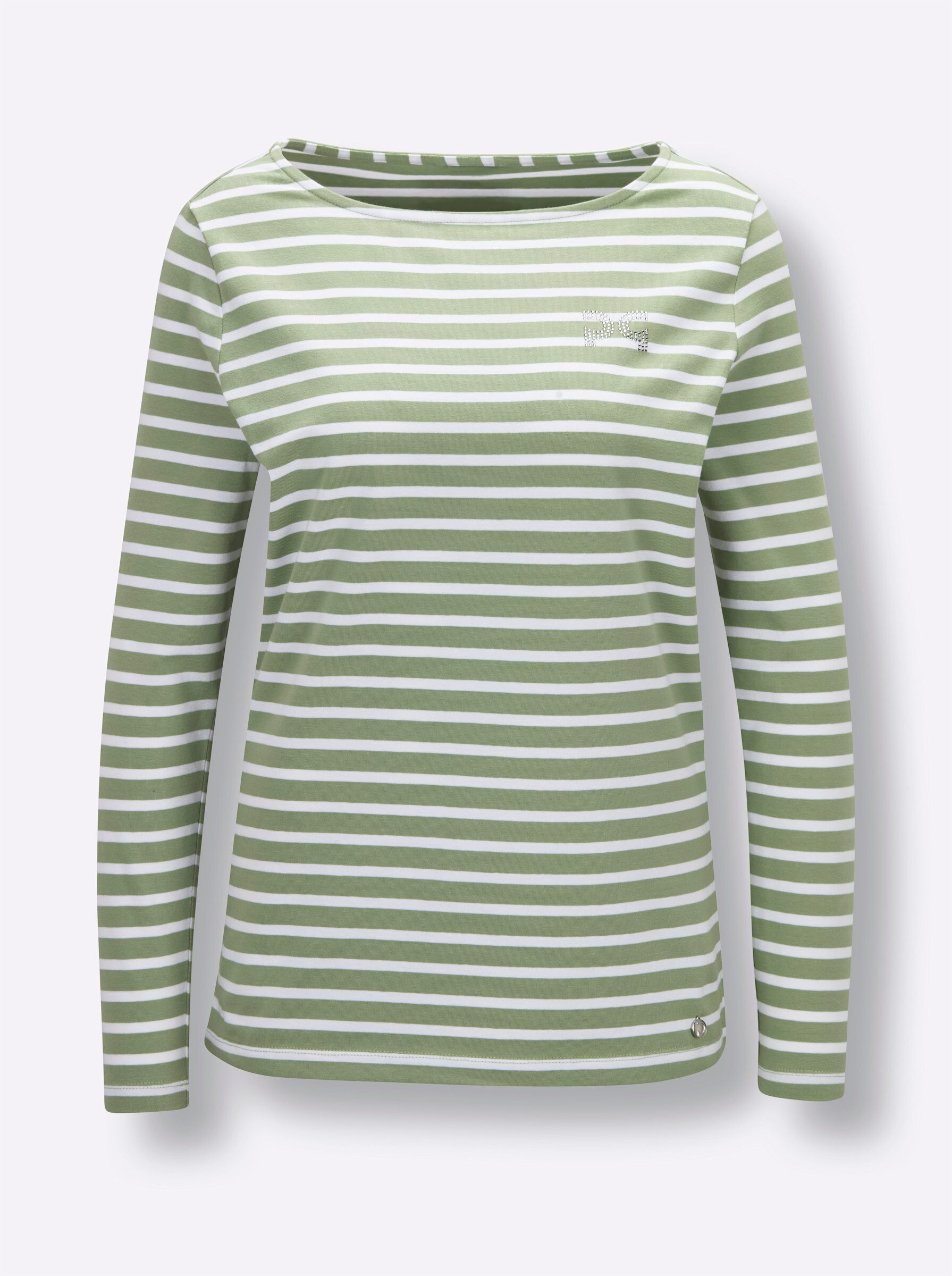T-Shirt Pima-Baumwoll-Shirt Langarm