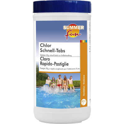 SUMMER FUN Poolpflege Summer Fun - Chlor Schnell-Tabs - 20g Tabletten, 1