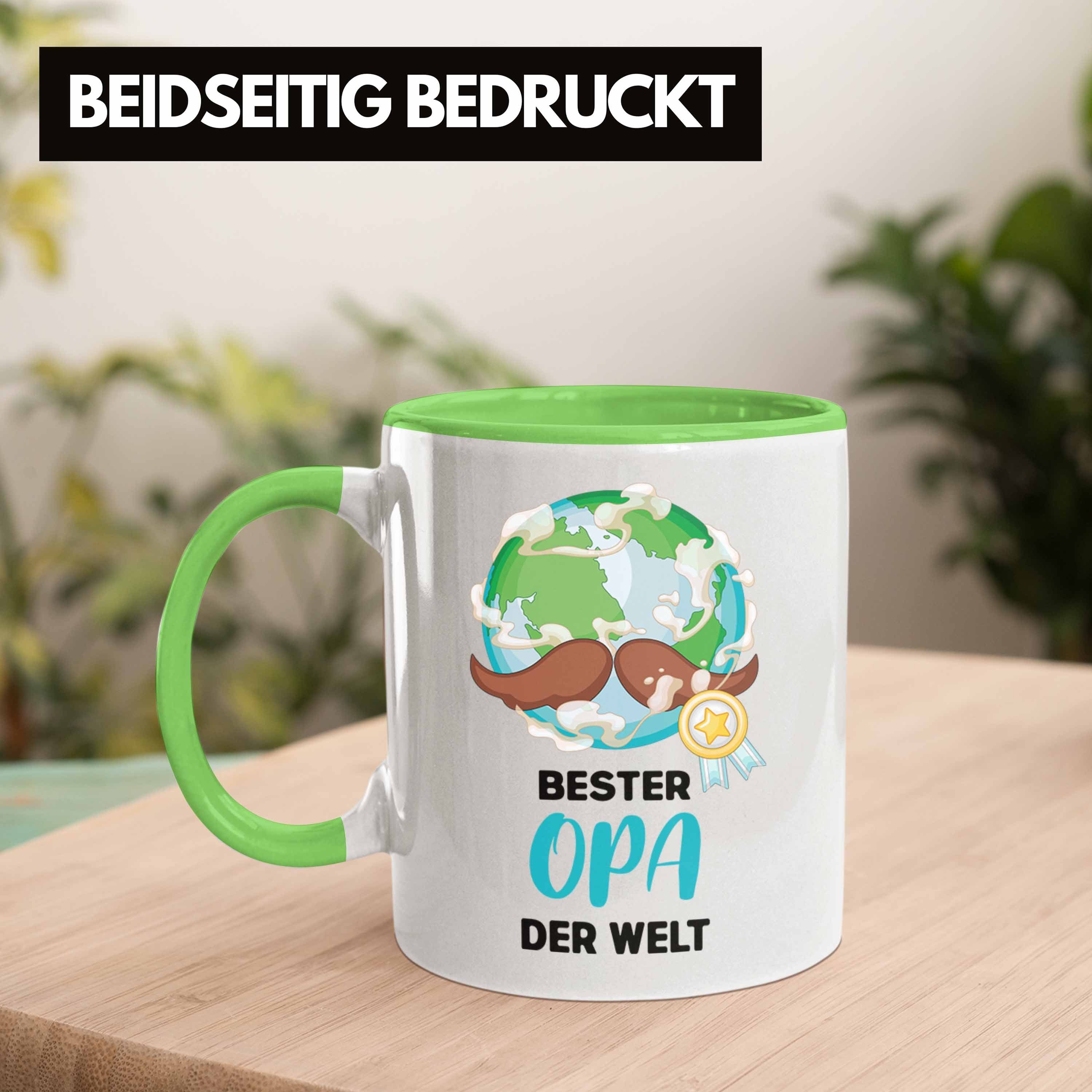 Welt Bester Geschenk Spruch - Trendation Grün zum Der Enkel Geburtstag Kaffeetasse Lustig von Opa Trendation Weihnachten Tasse Tasse
