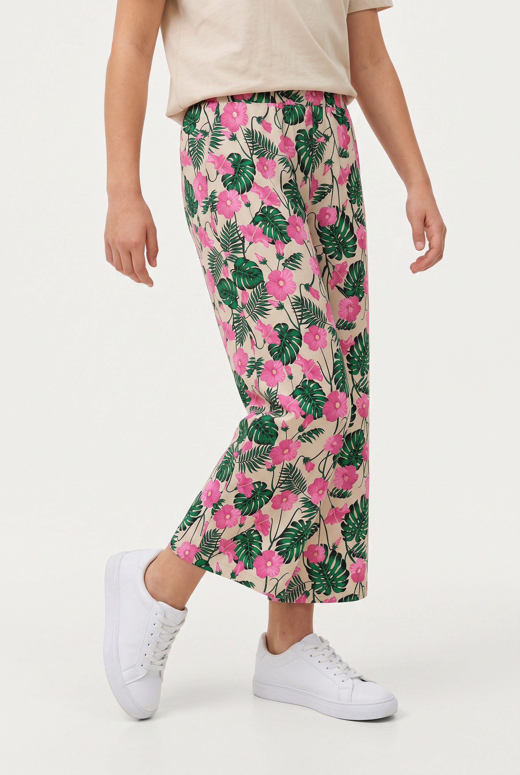 Name It Schlupfhose NKFVINAYA 7/8 WIDE PANT Materialmix, loose fit – Bild 3 von 5