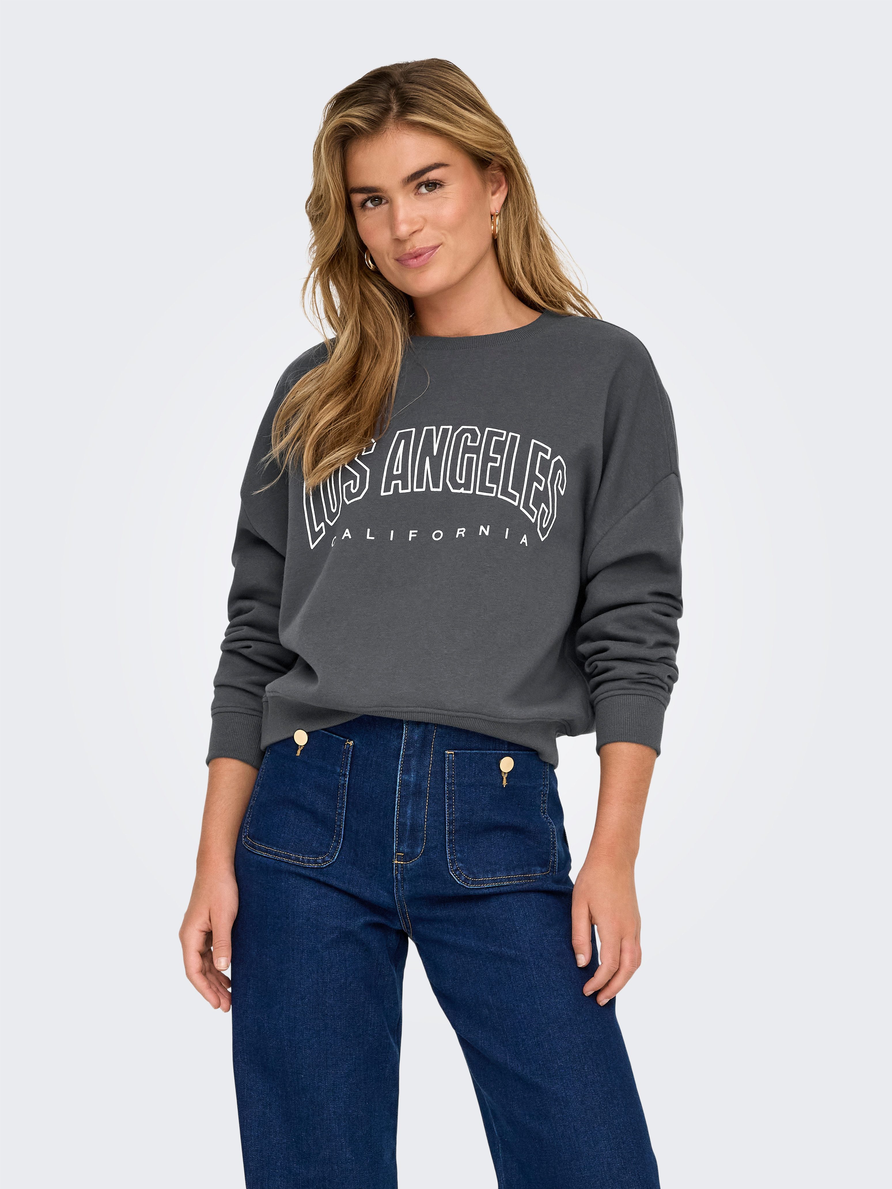 ONLY Sweatshirt ONLSWEAT L/S CREW OVERSIZE günstig online kaufen