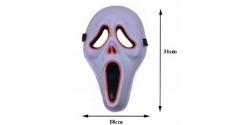 Festivalartikel Verkleidungsmaske Leuchtende Geistermaske für Halloween und Karneval mit LED, (1-tlg)