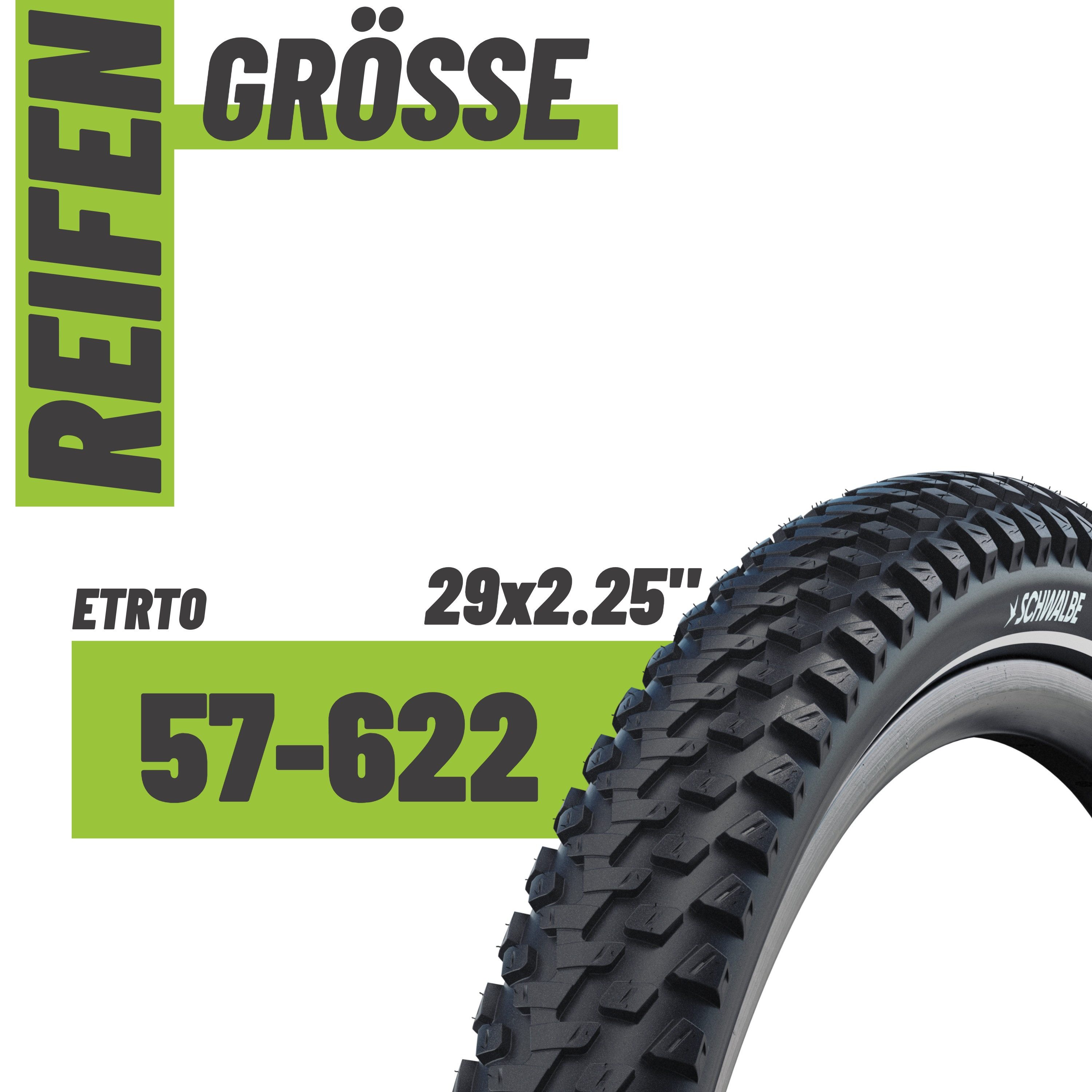 MSZweirad Fahrradreifen 2x Schwalbe Reifen Marathon Plus MTB 29 x 2.25 (57-622)" inkl. Heber