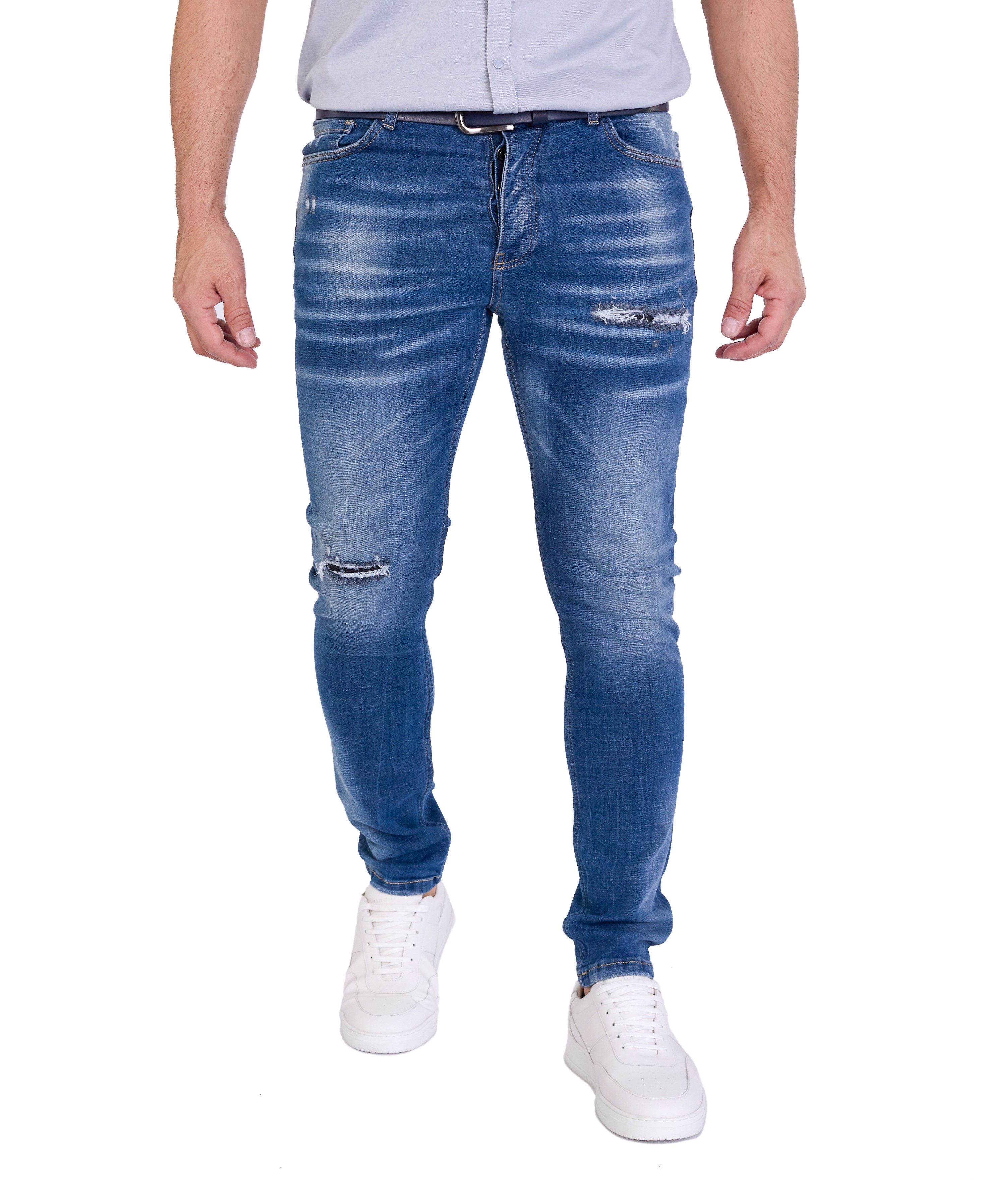 Denim Distriqt Slim-fit-Jeans Herren SLIM Fit Destroyed Jeans