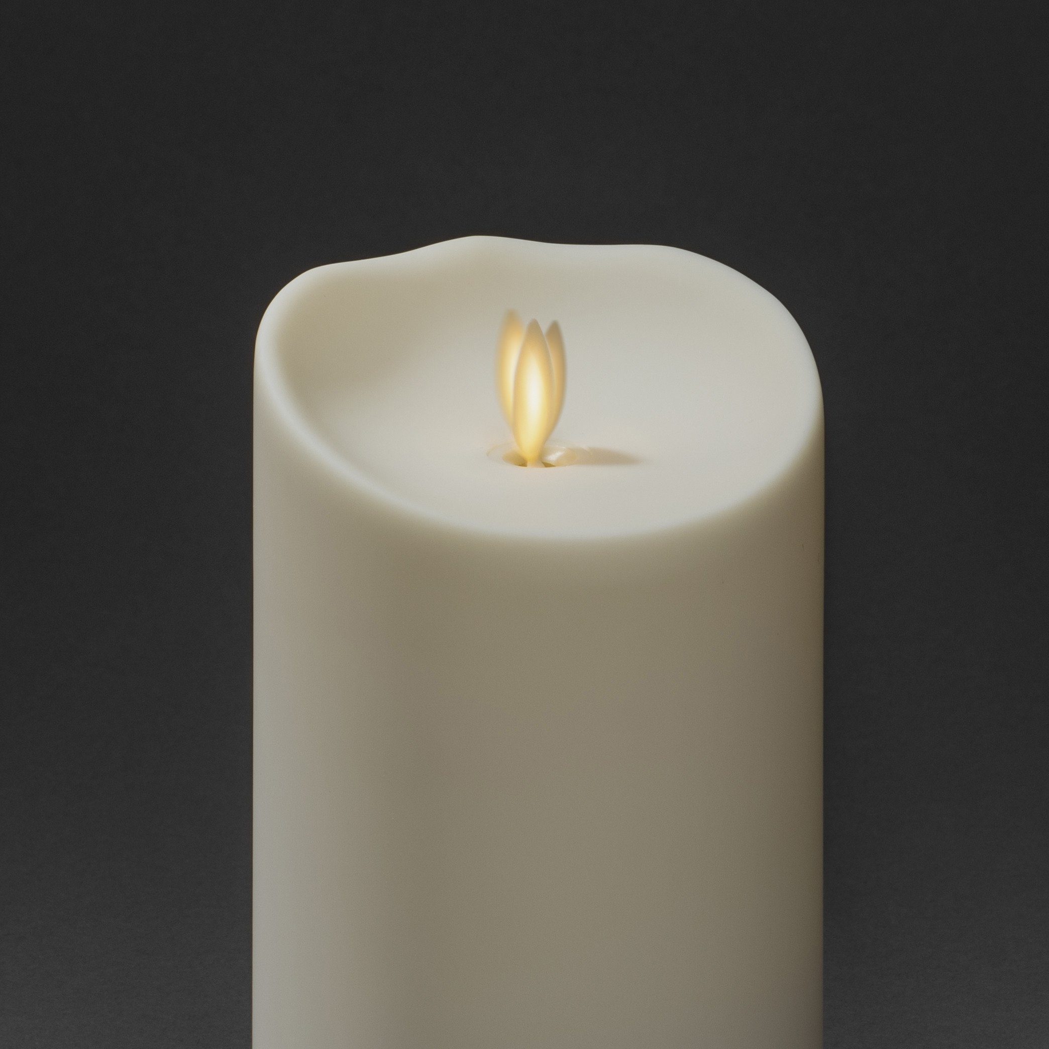 KONSTSMIDE LED-Kerze (1-tlg), LED Kerze cremeweiß, mit 3D Flamme und geschmolzener Kante