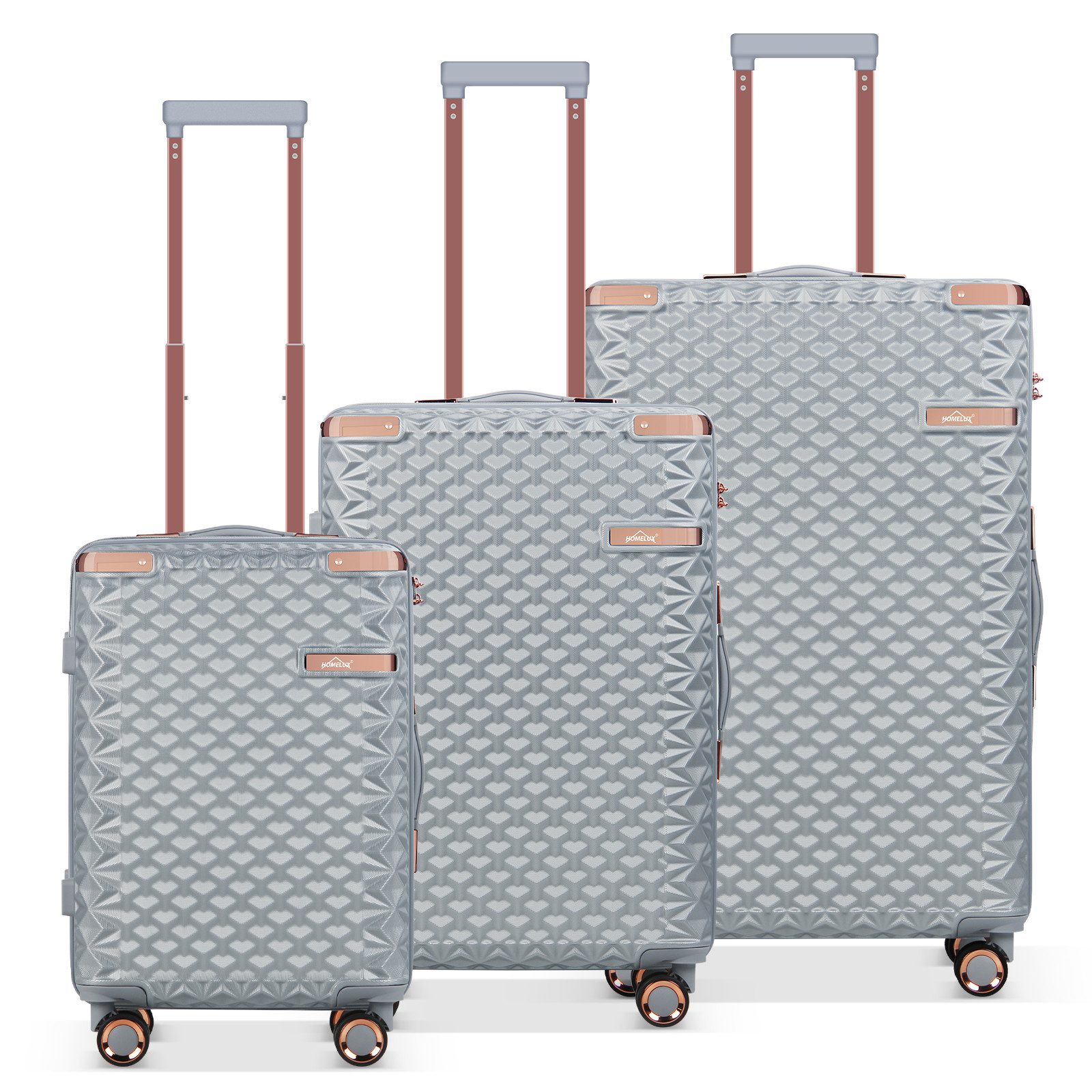 HOMELUX Kofferset Kofferset Reisekoffer 3er Set Hartschalen Koffer Trolley Set, (set, 3), Rollkoffer Trolley Hartschalen koffer Set - M-L-XL