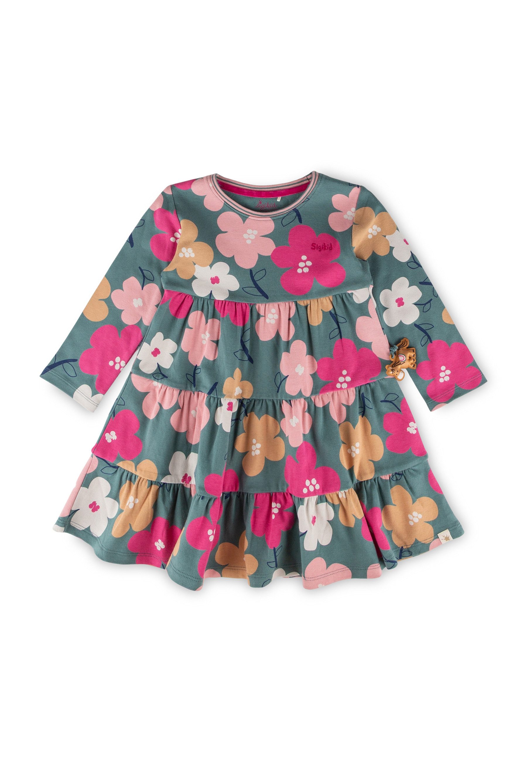 Sigikid Jerseykleid Stufenkleid mit Blumendruck Pony Love für Kinder (1-tlg)
