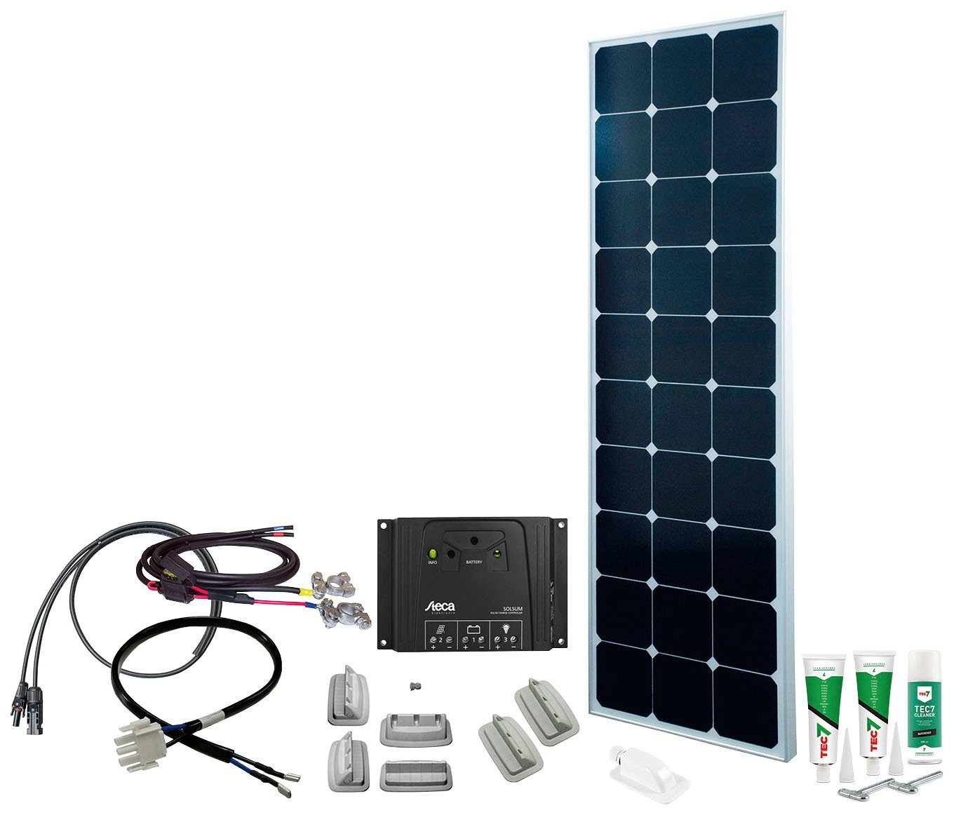 Phaesun Solaranlage SPR Caravan Kit, Solar Peak SOL81 110 W, 110 W, Monokristallin, (Komplett-Set)