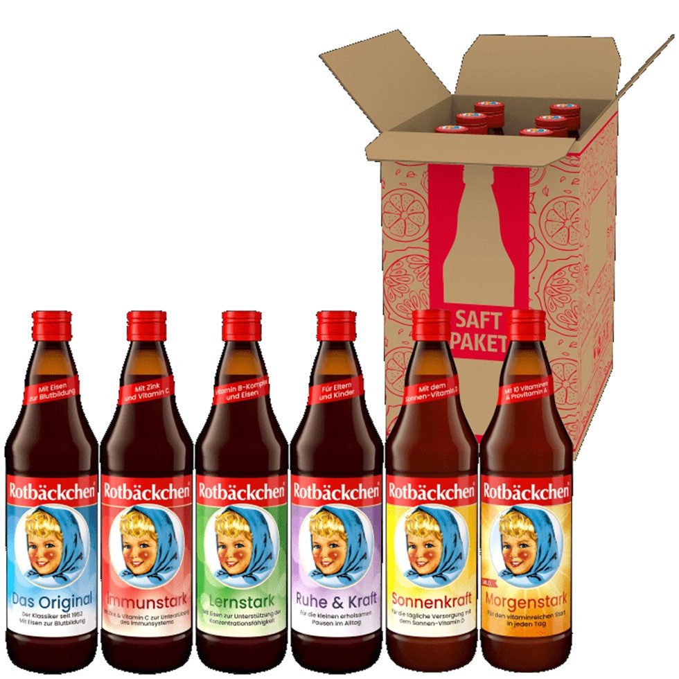 Haus Rabenhorst Saft ROTBÄCKCHEN Lieblingssäfte 6er Pack (6 x 700 ml), 0,7 l, 700 ml, 6 St. (Packung)